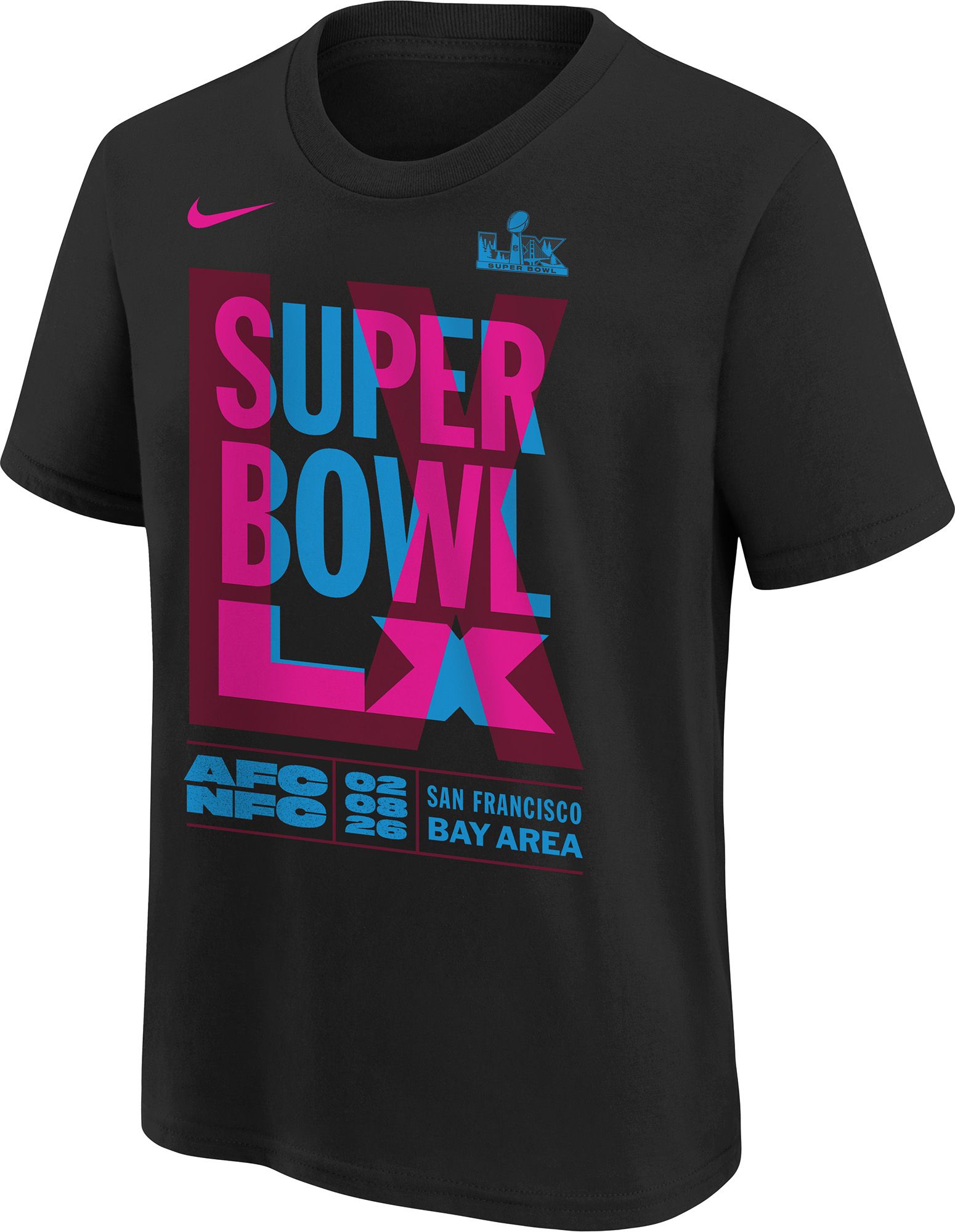 Nike Youth 2025-26 Super Bowl LX Black Essential T-Shirt