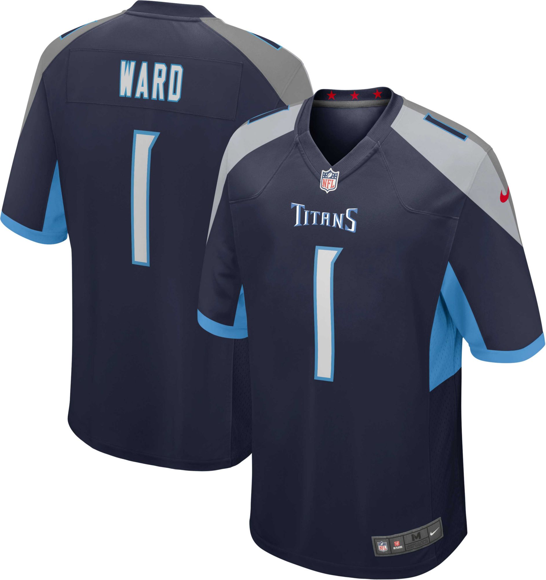 Nike Youth Tennessee Titans Cam Ward #1 Navy Game Jersey