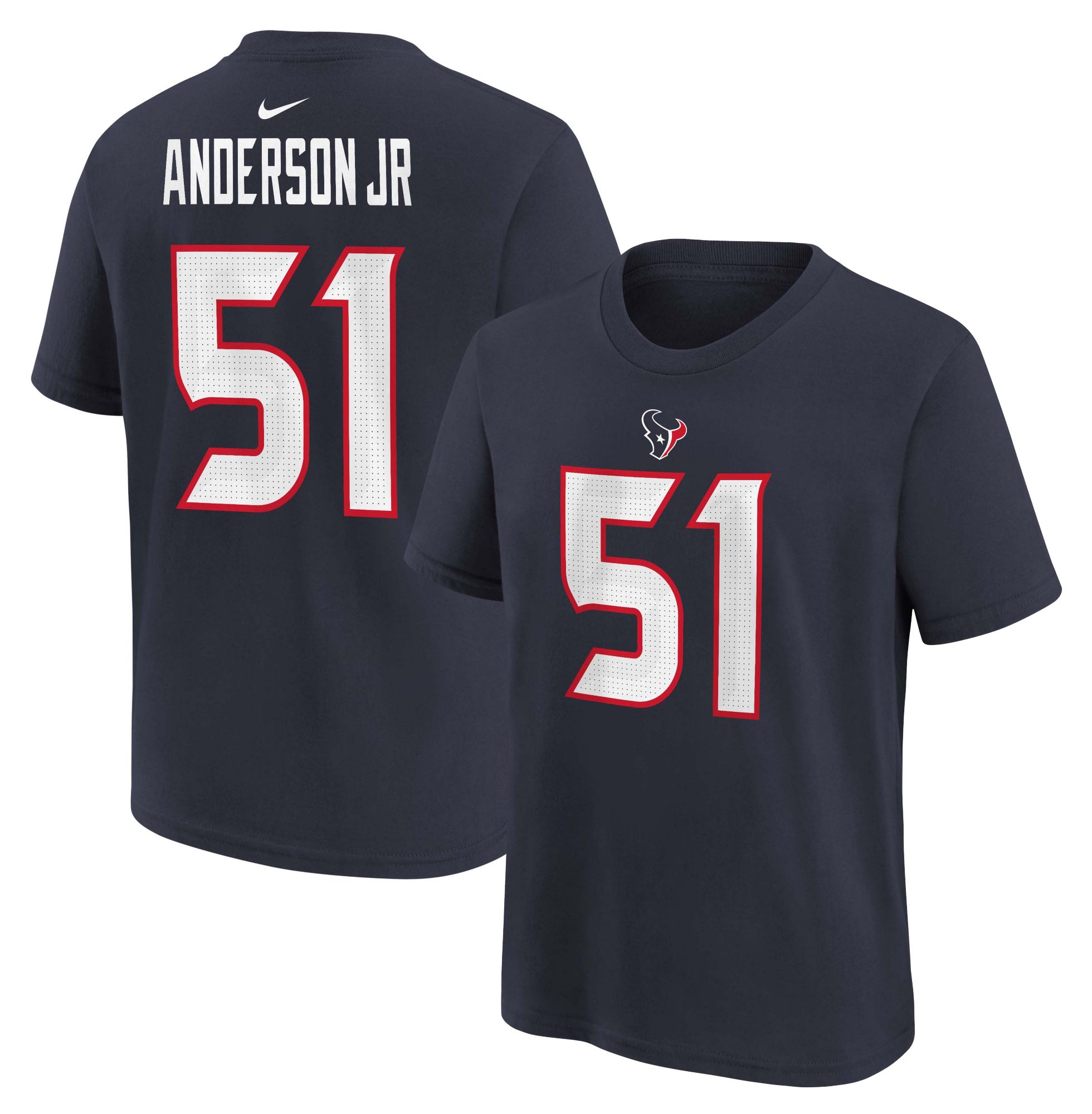 Nike Youth Houston Texans Will Anderson Jr. #51 Navy T-Shirt
