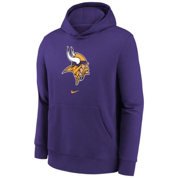 Nike Youth Minnesota Vikings Court Purple Club Logo Pullover Hoodie