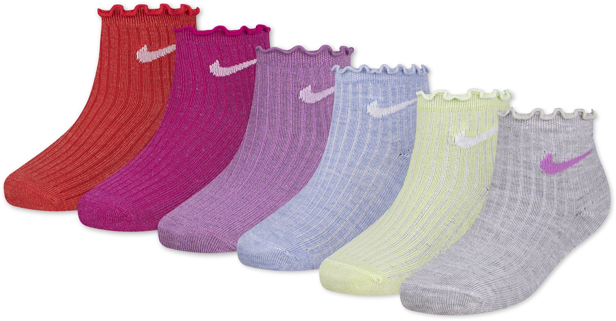 Nike Lettuce Welt Ankle Socks - 6 Pack