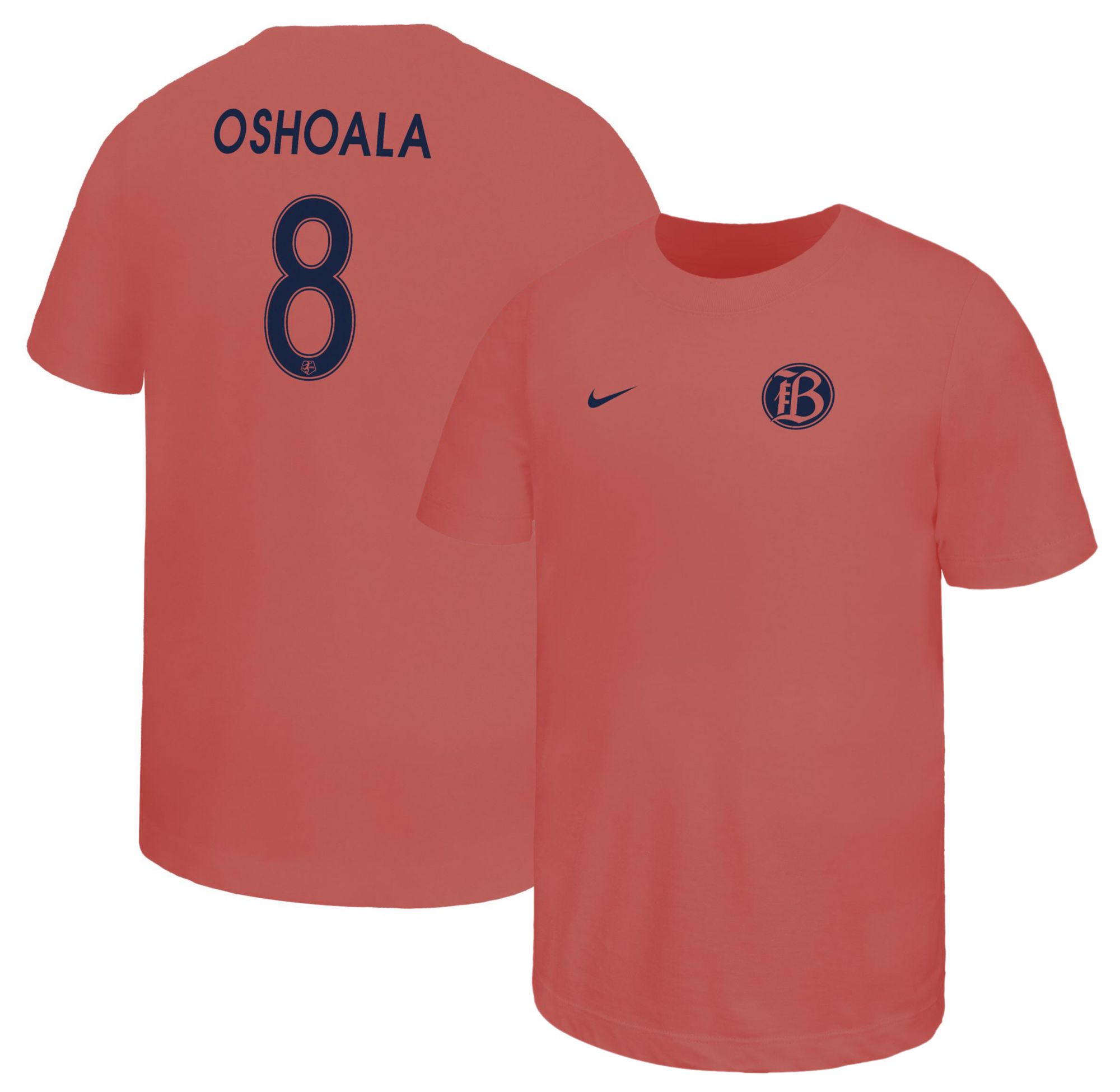 Nike Youth Bay FC Asisat Oshoala #8 2025 Orange T-Shirt
