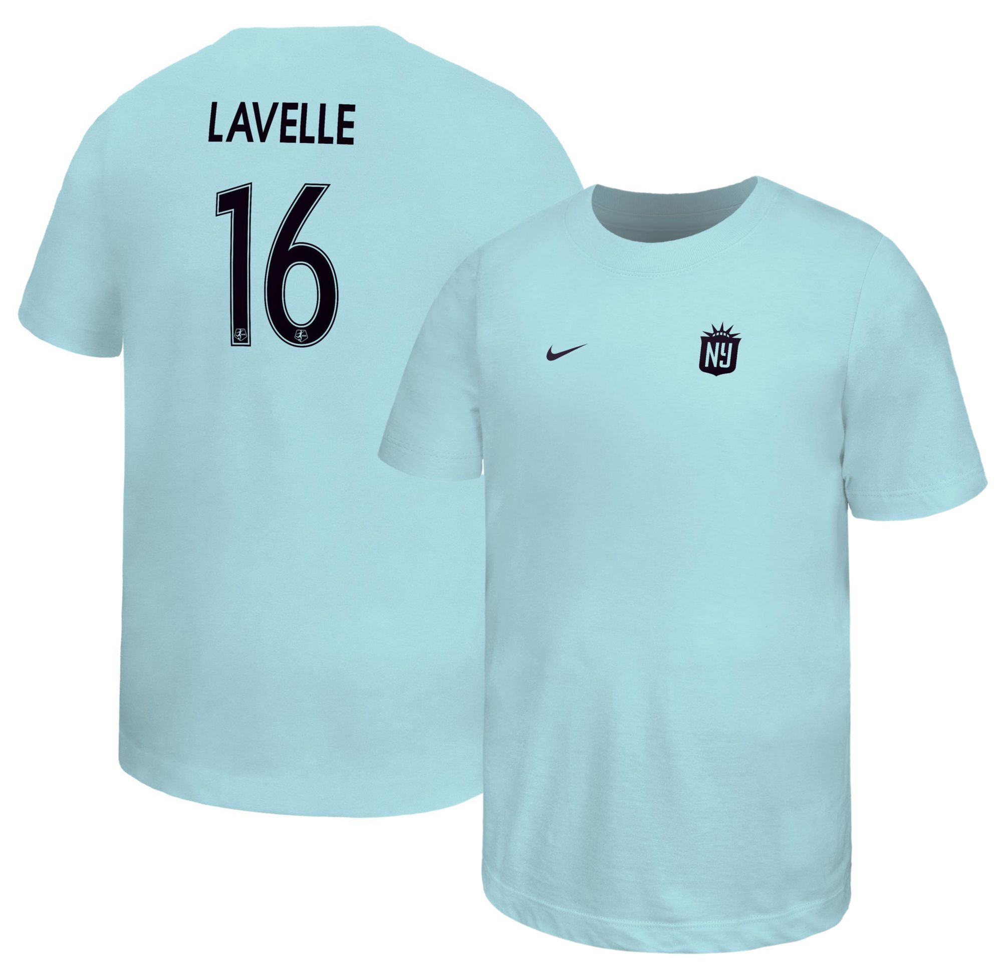 Nike Youth NJ/NY Gotham FC Rose Lavelle #16 2025 Light Blue T-Shirt