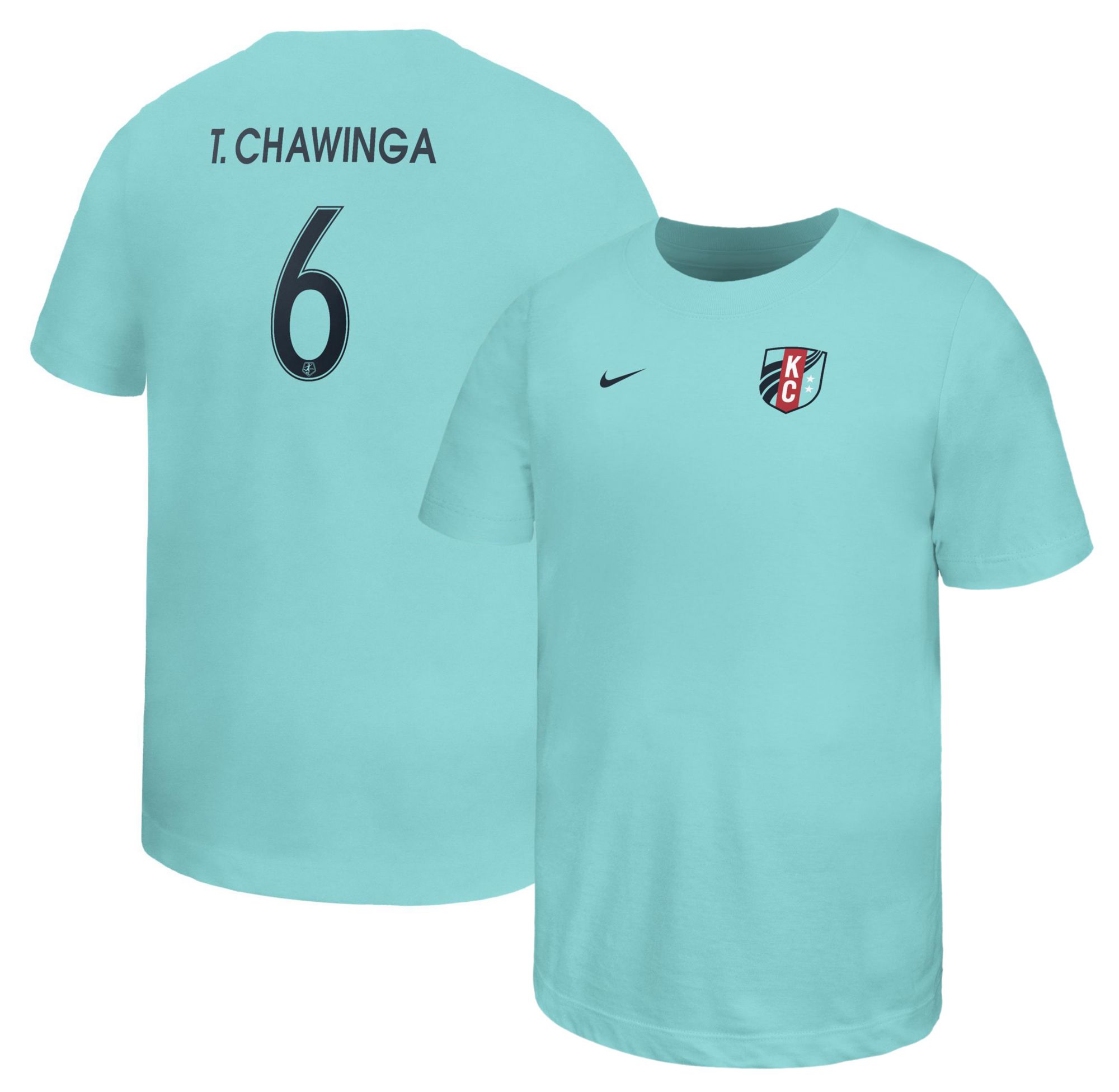 Nike Youth Kansas City Current Temwa Chawinga #6 2025 Light Blue T-Shirt