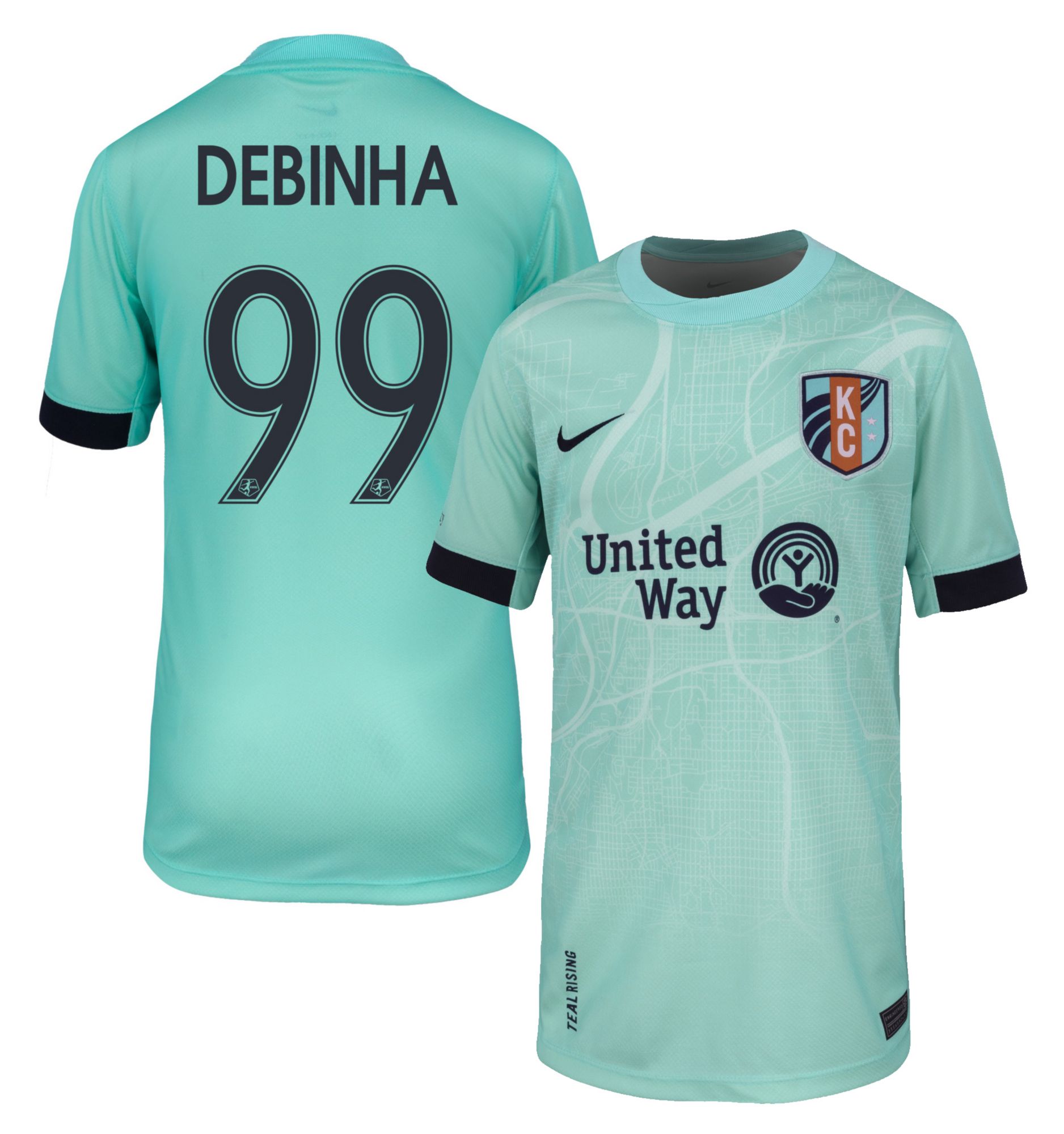 Nike Youth Kansas City Current Debinha #99 Light Blue Away Replica Jersey