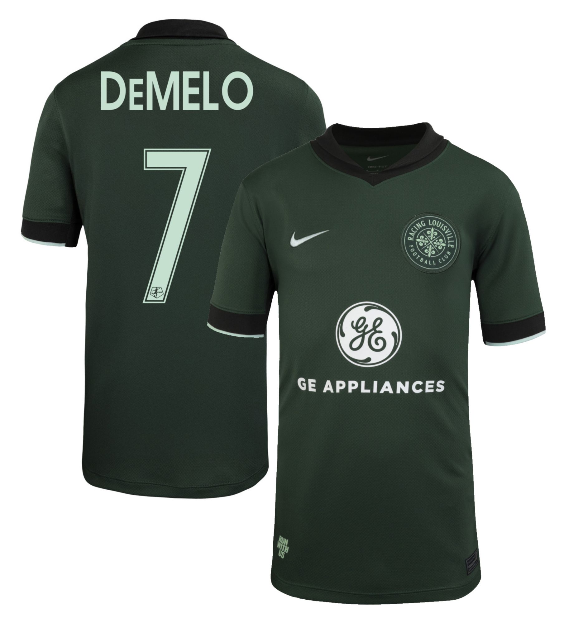Nike Youth Racing Louisville FC Savannah DeMelo #7 Green Away Replica Jersey