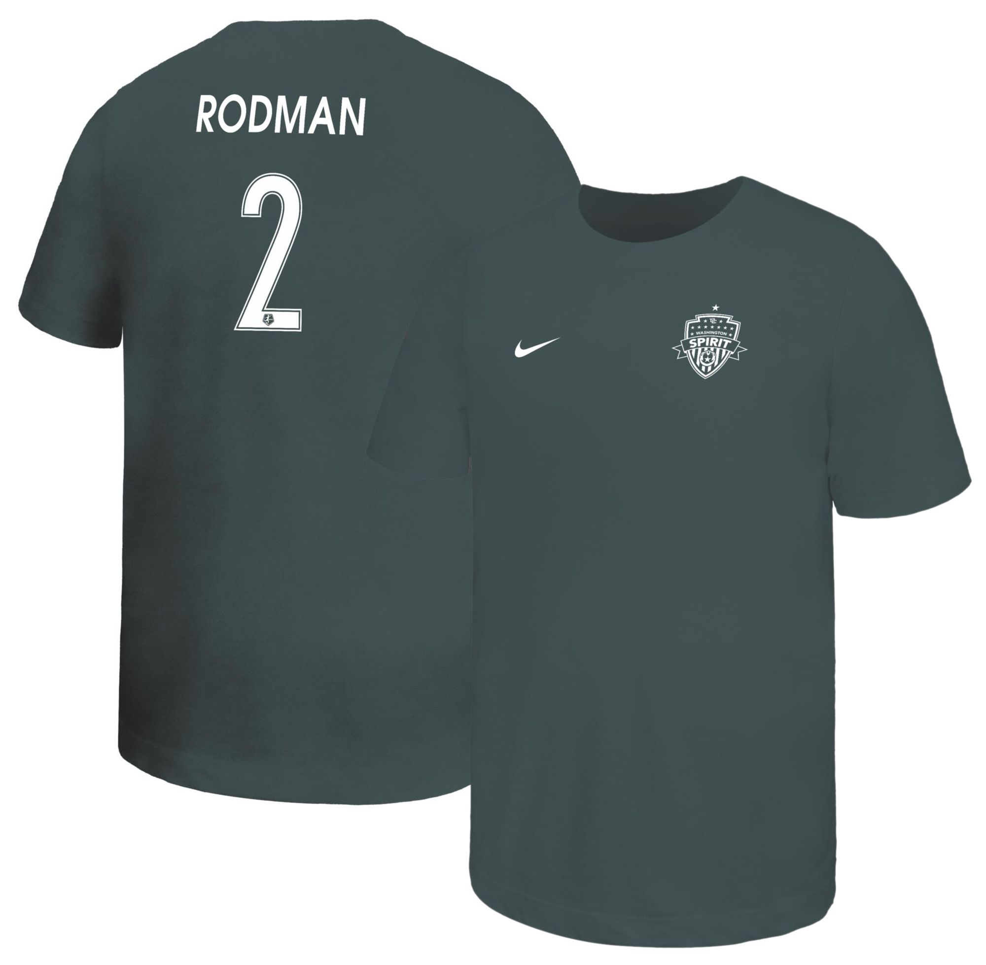 Nike Youth Washington Spirit Trinity Rodman #2 2025 Green T-Shirt