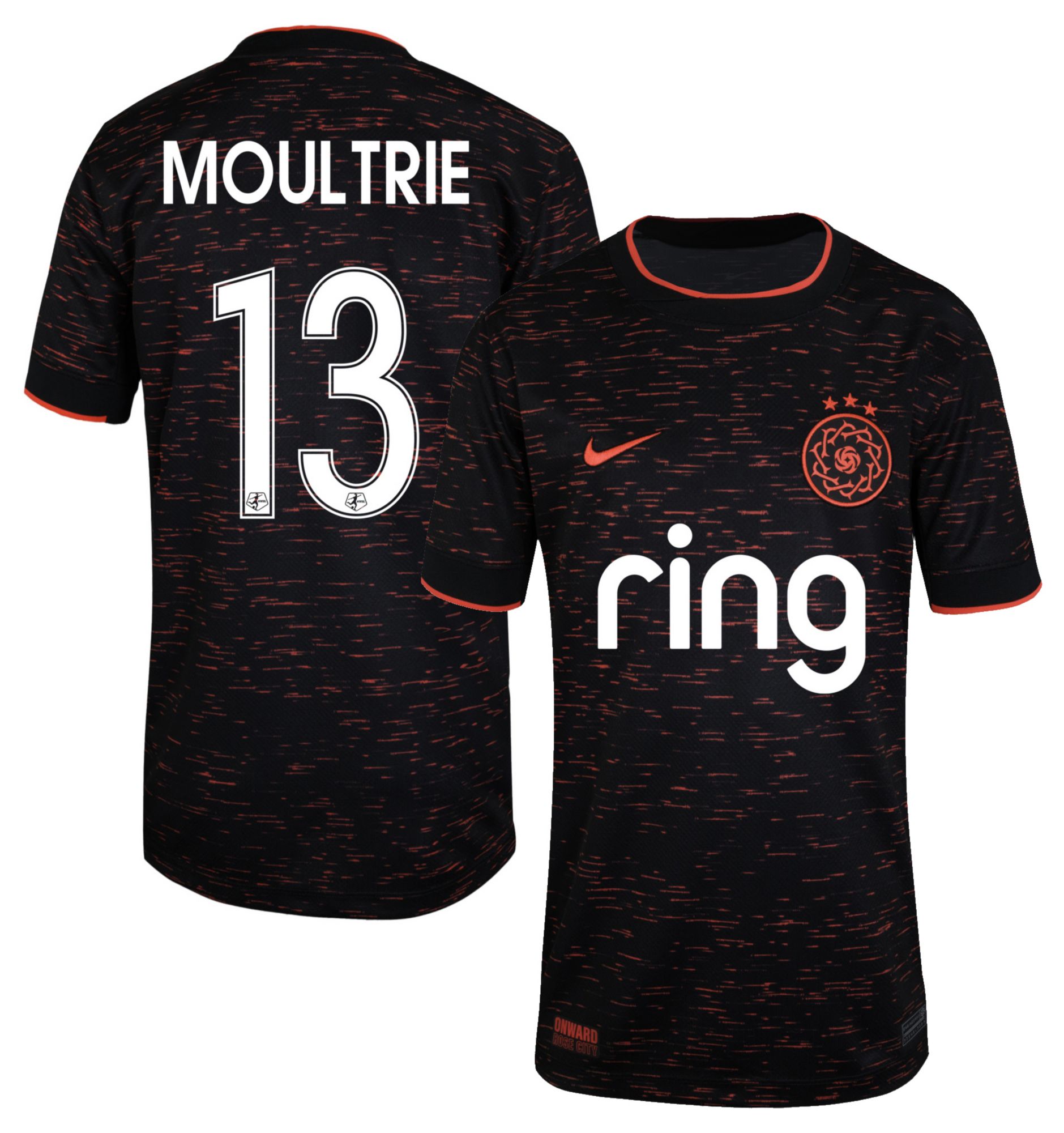 Nike Youth Portland Thorns Olivia Moultrie #13 Black Away Replica Jersey