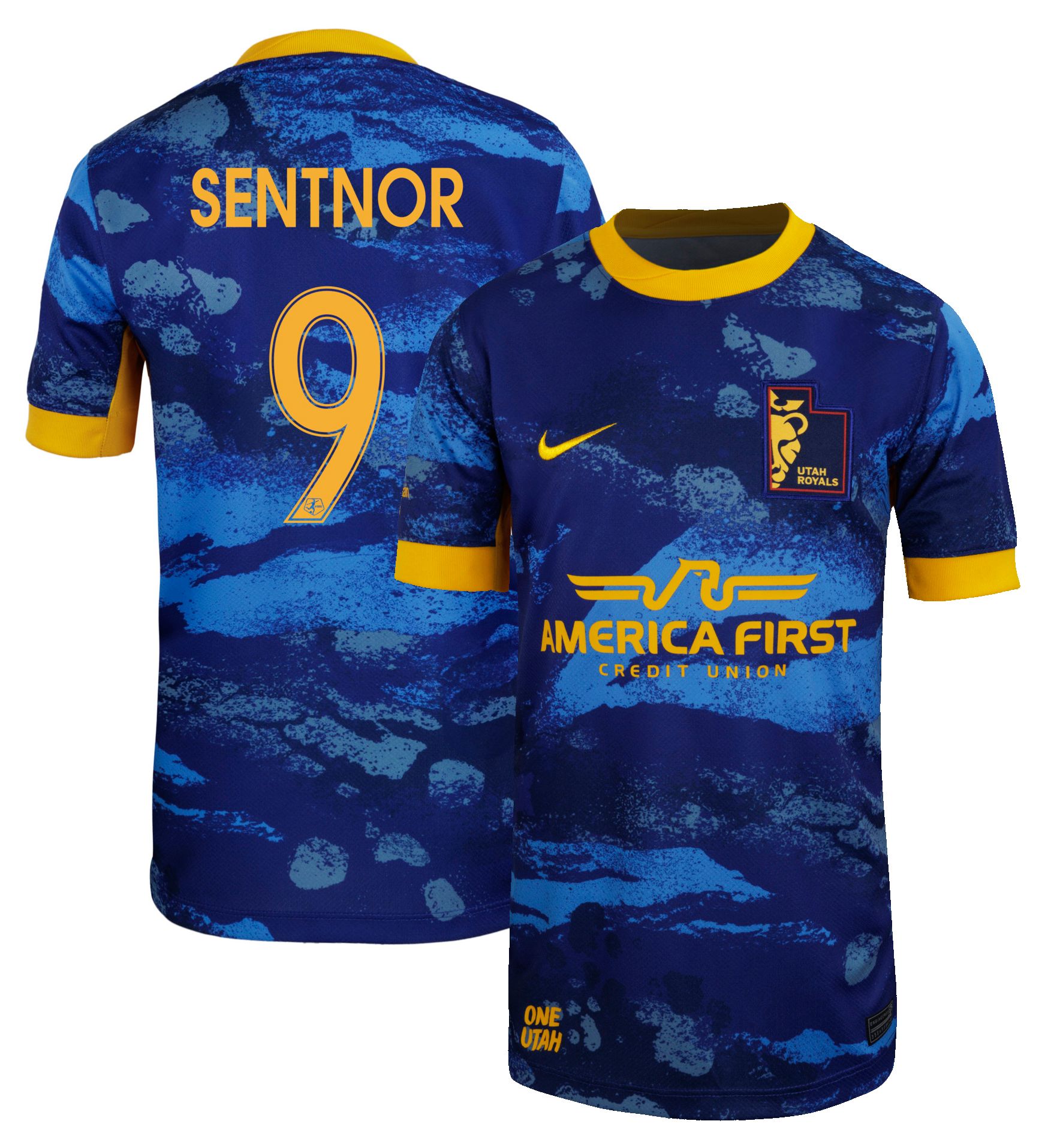 Nike Youth Utah Royals Ally Sentnor #9 Blue Away Replica Jersey