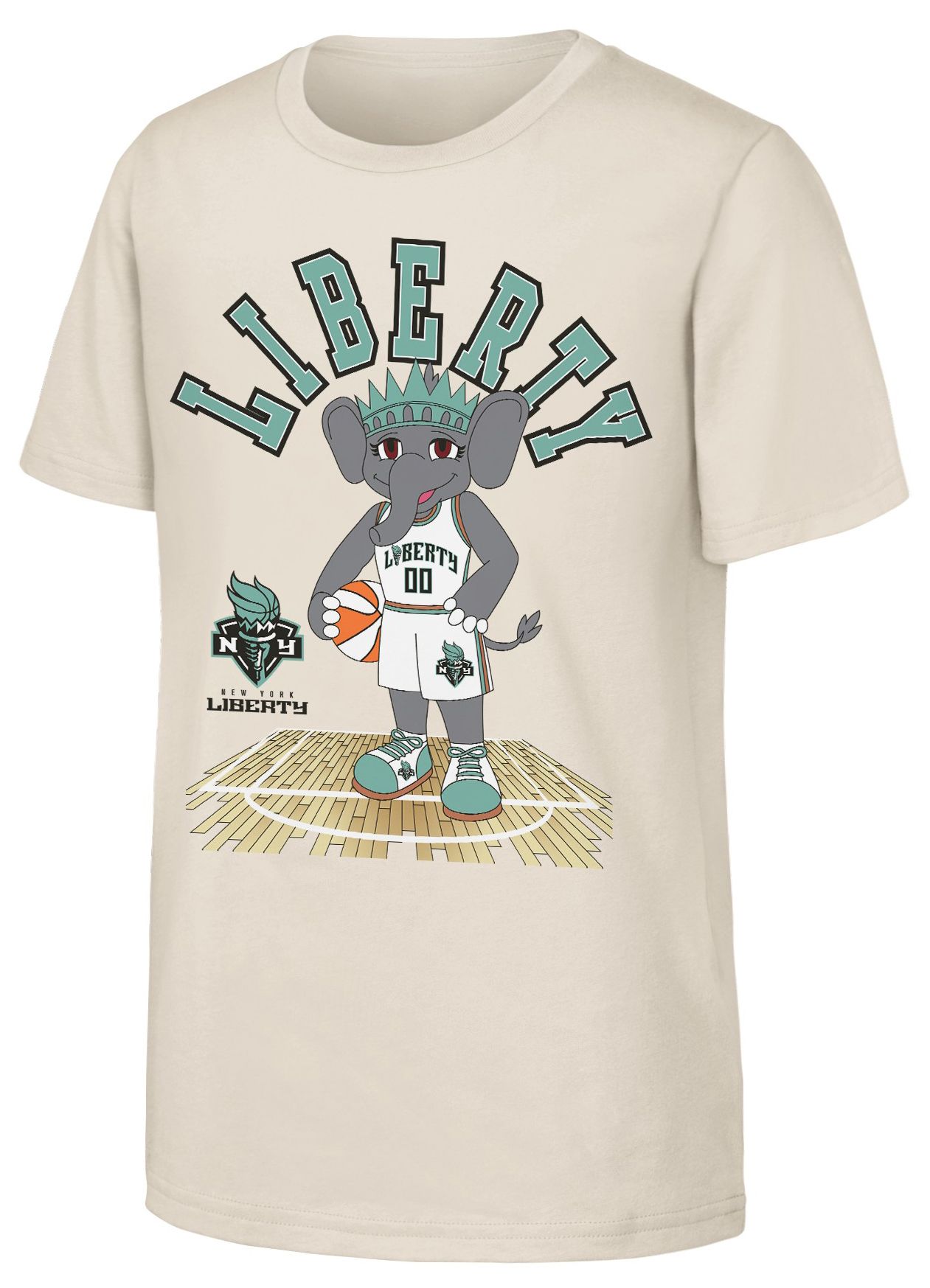Nike Youth New York Liberty Off-White Mascot Court T-Shirt