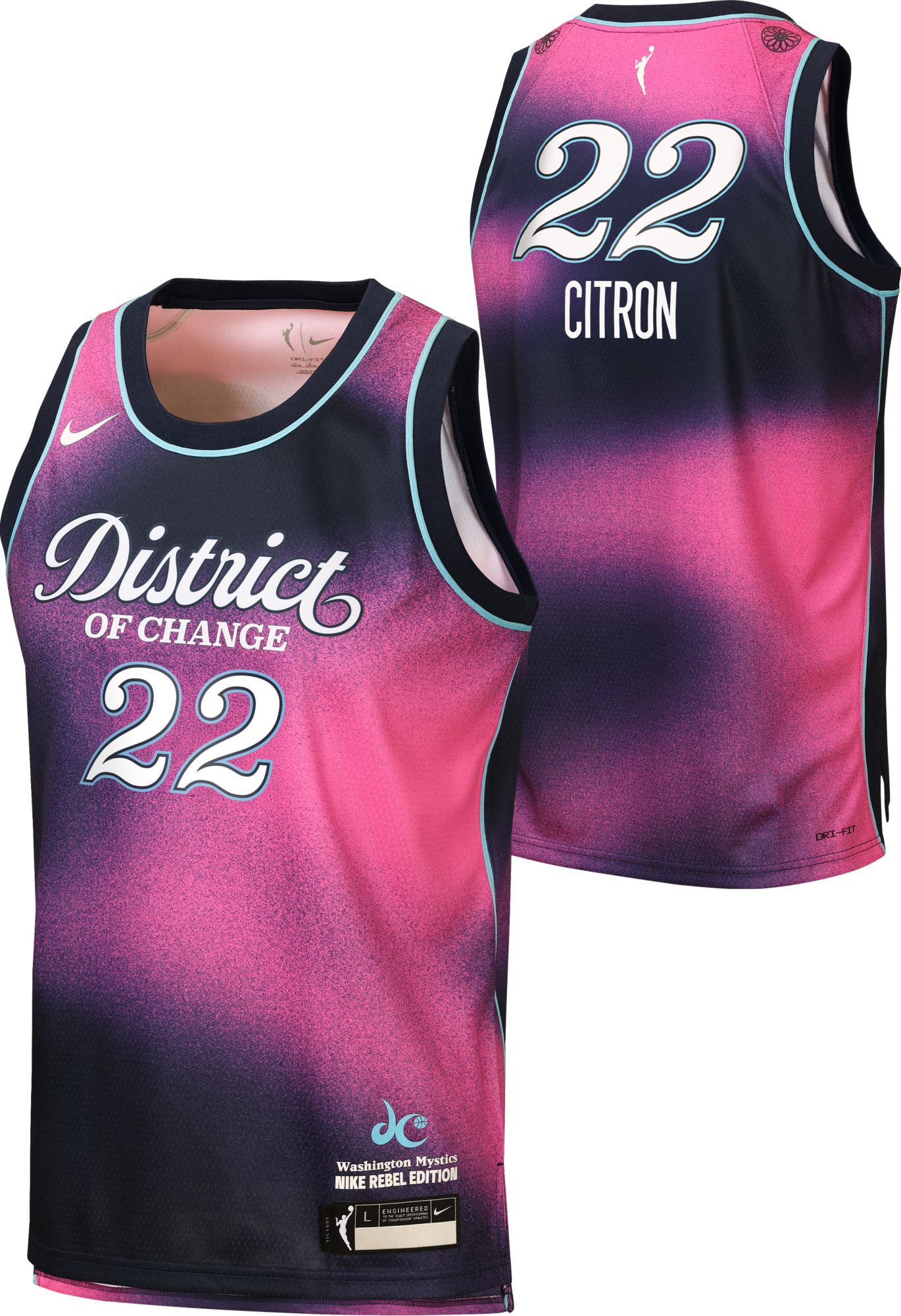 Nike Youth Washington Mystics Navy Sonia Citron Rebel Jersey