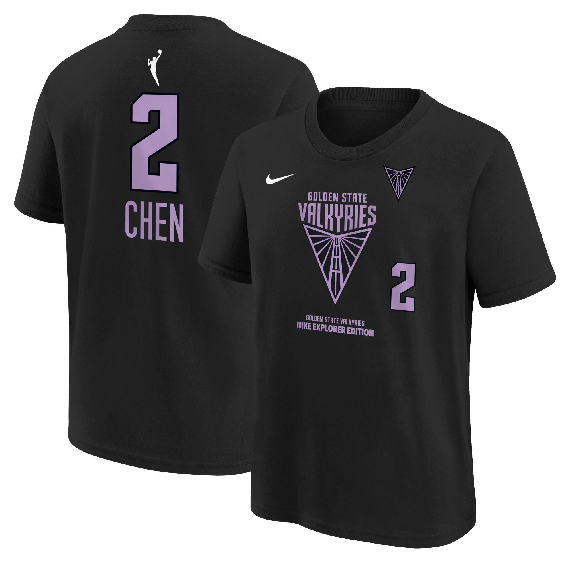Nike Youth Golden State Valkyries Kaitlyn Chen #2 Black T-Shirt