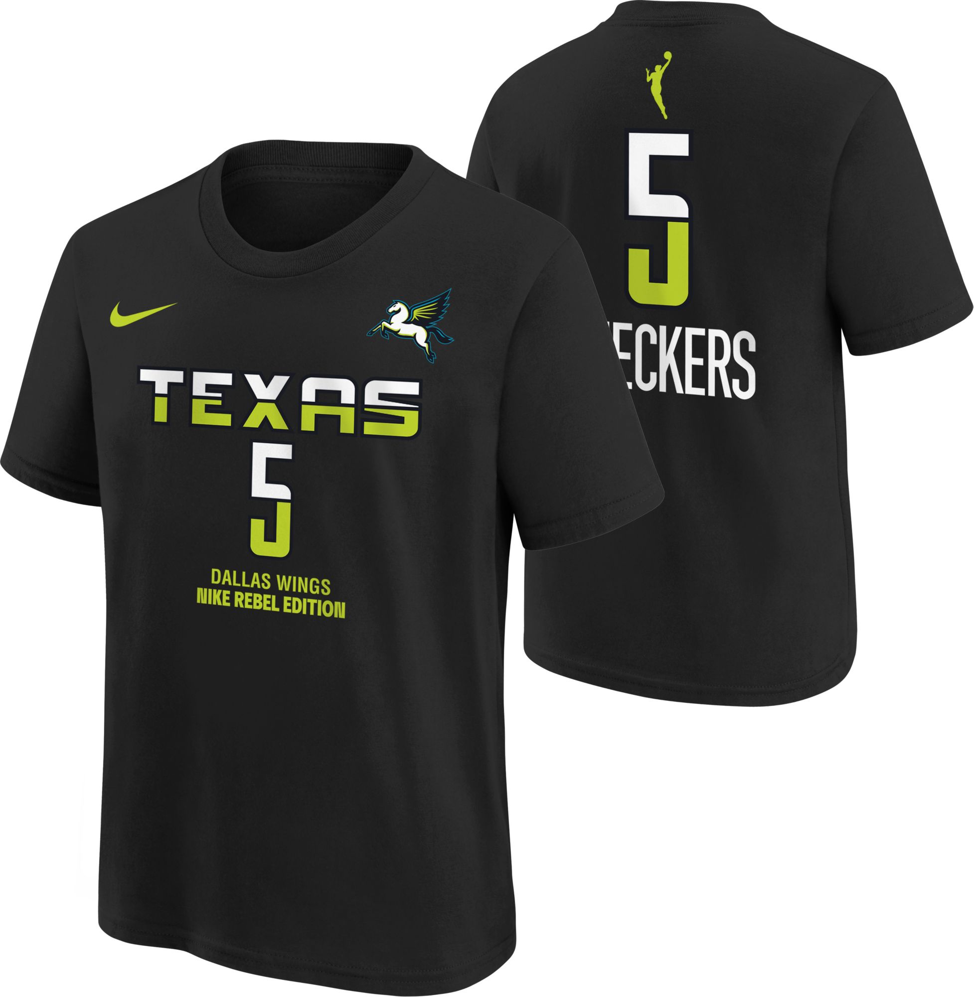 Nike Youth Dallas Wings Paige Bueckers #5 Black Rebel T-Shirt