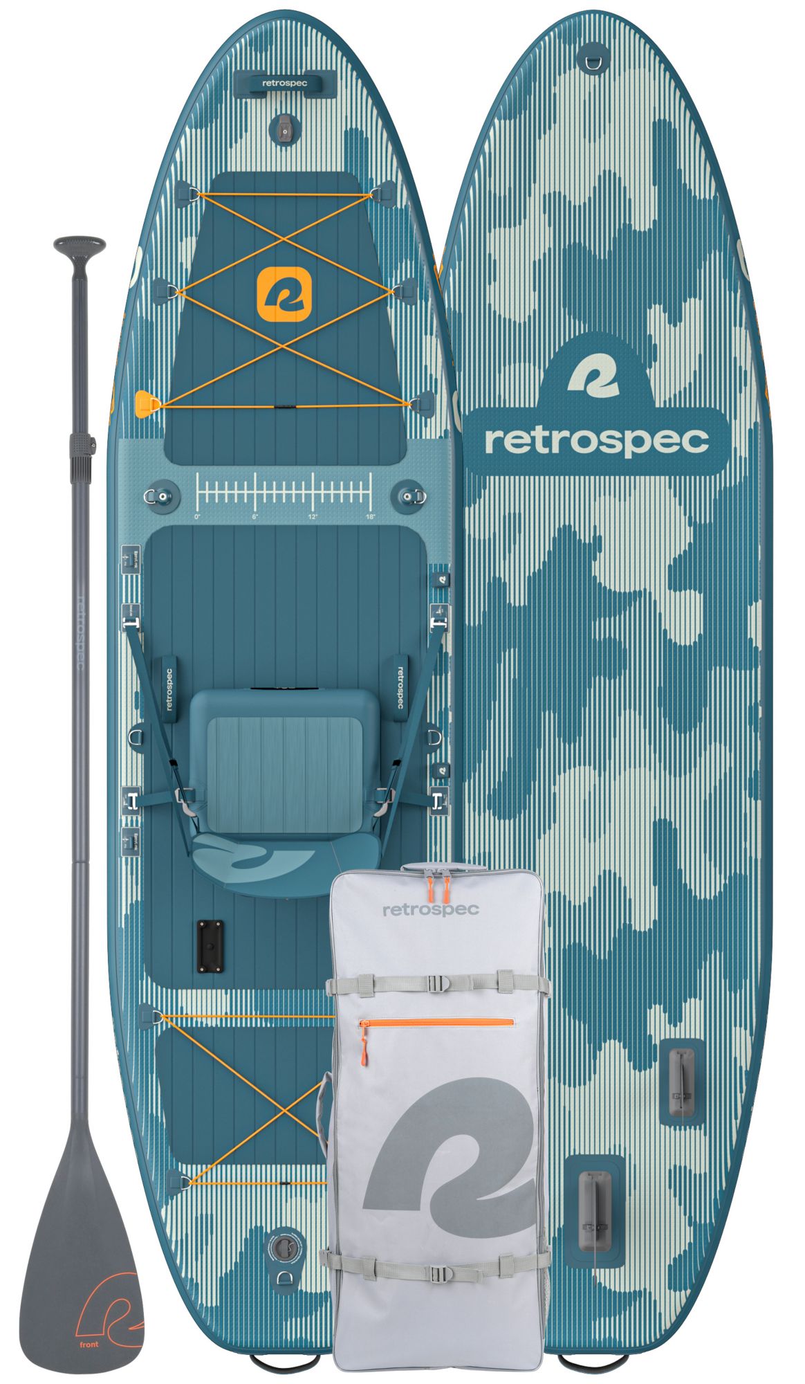 Retrospec June Nano Kids' Inflatable Fishing Paddle Board Kayak Hybrid 9'6" | Paddle Sports | Kayaking | Kayaks | Inflatable Kayaks
