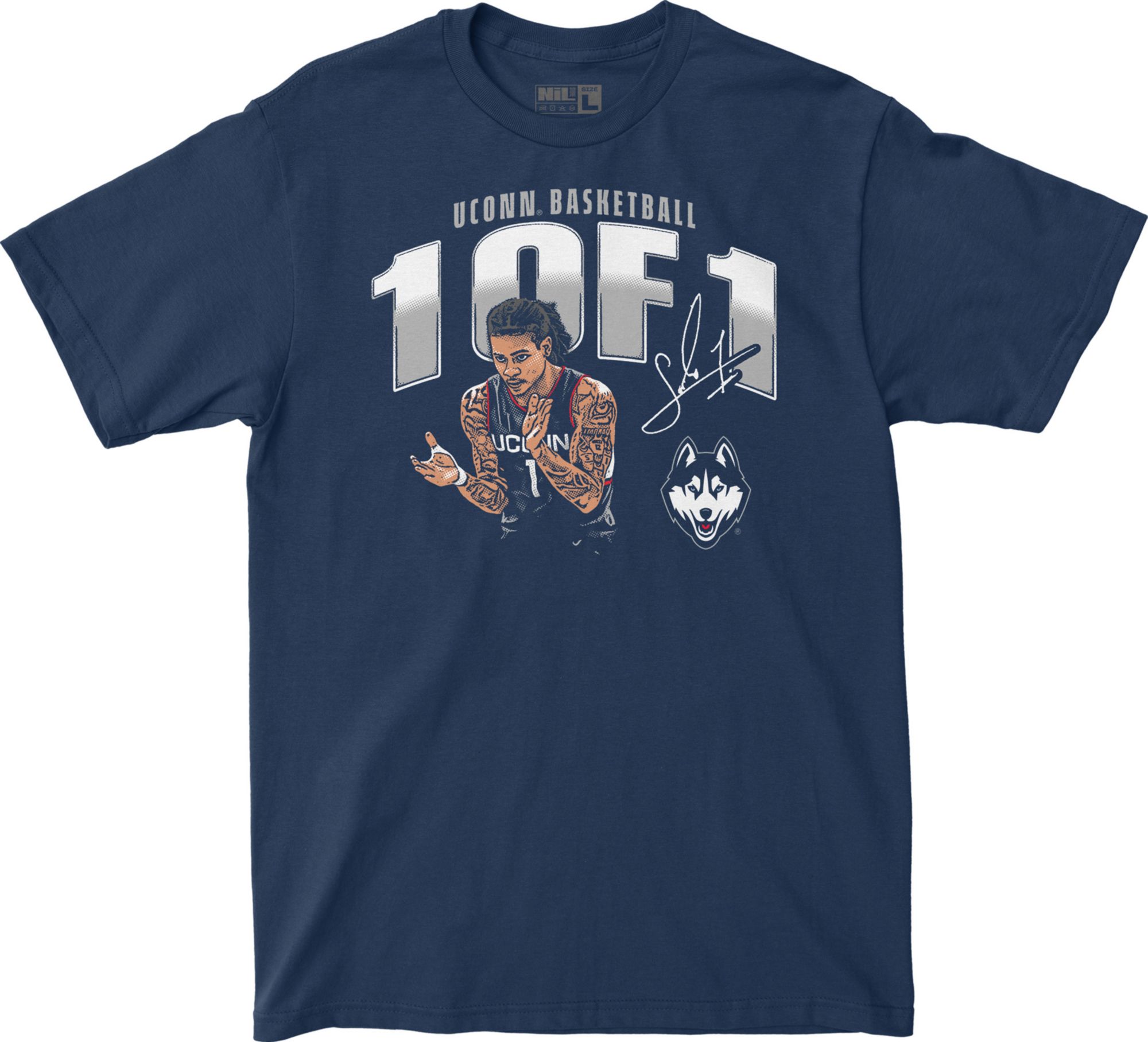 Campus Ink Men's UConn Huskies Navy T-Shirt