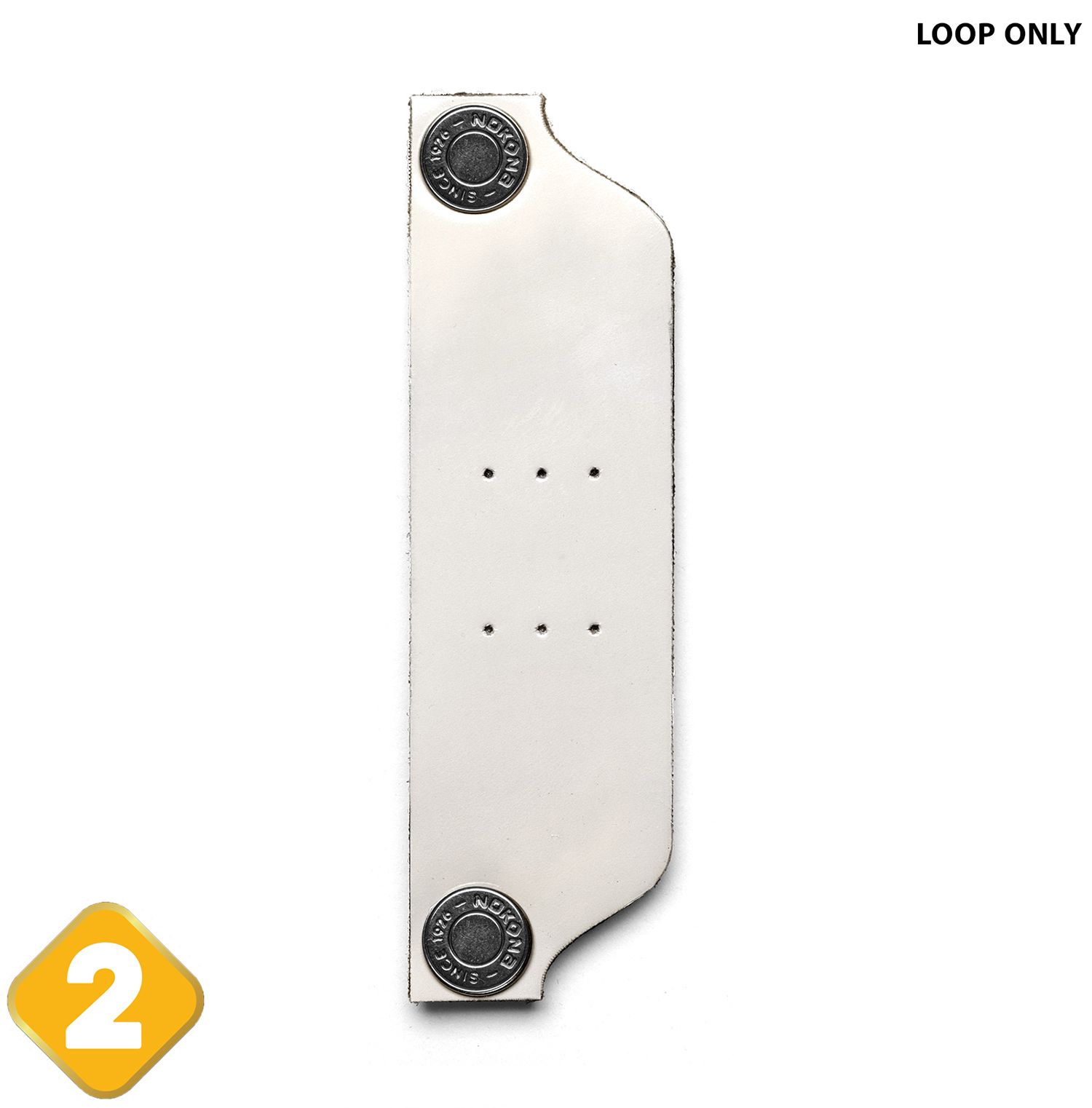 Nokona ShowBelt 4-Piece Custom Belt: Loop Only (Piece #2) - White