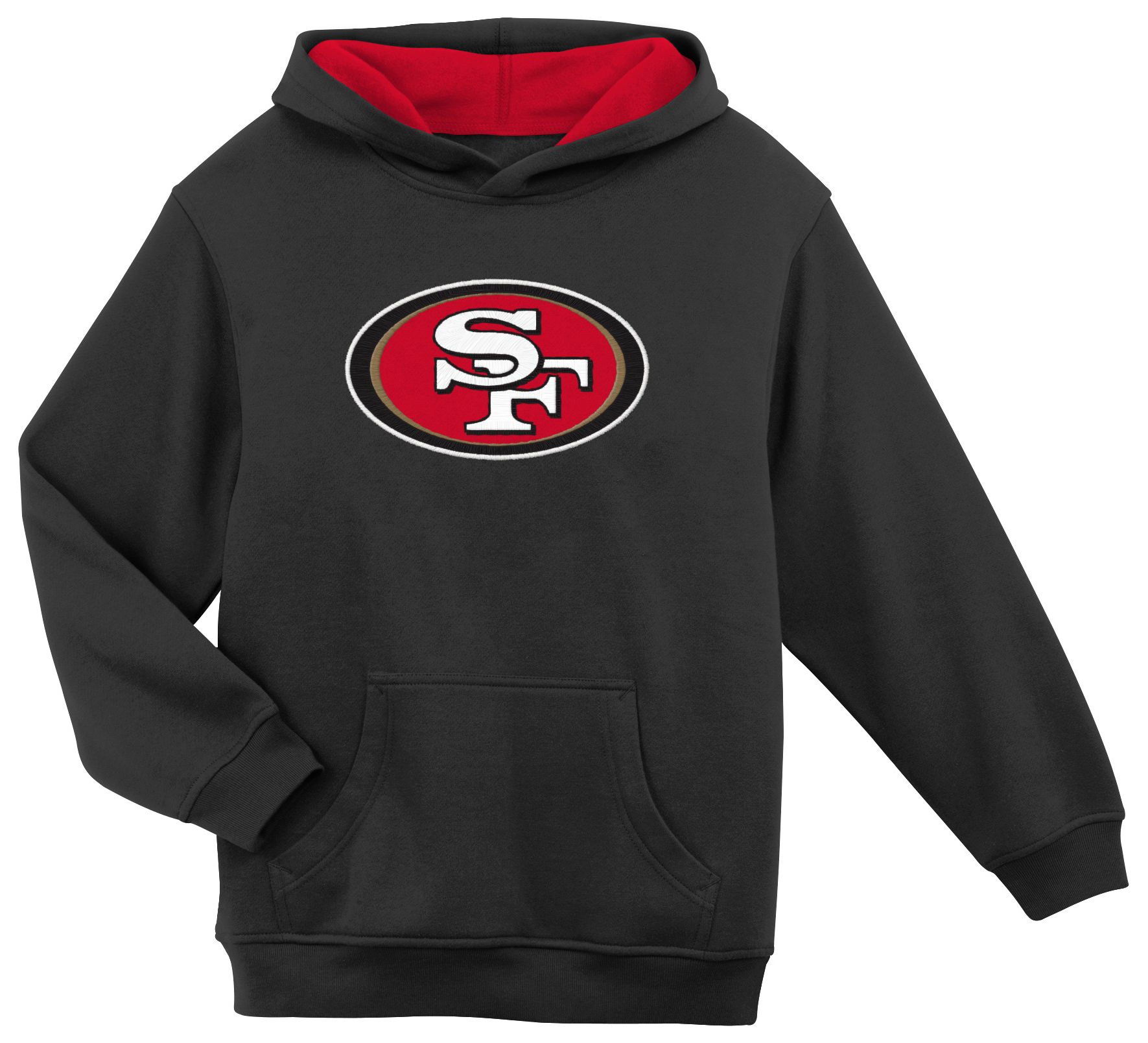 NFL Team Apparel Boys' San Francisco 49ers Black Prime Hoodie