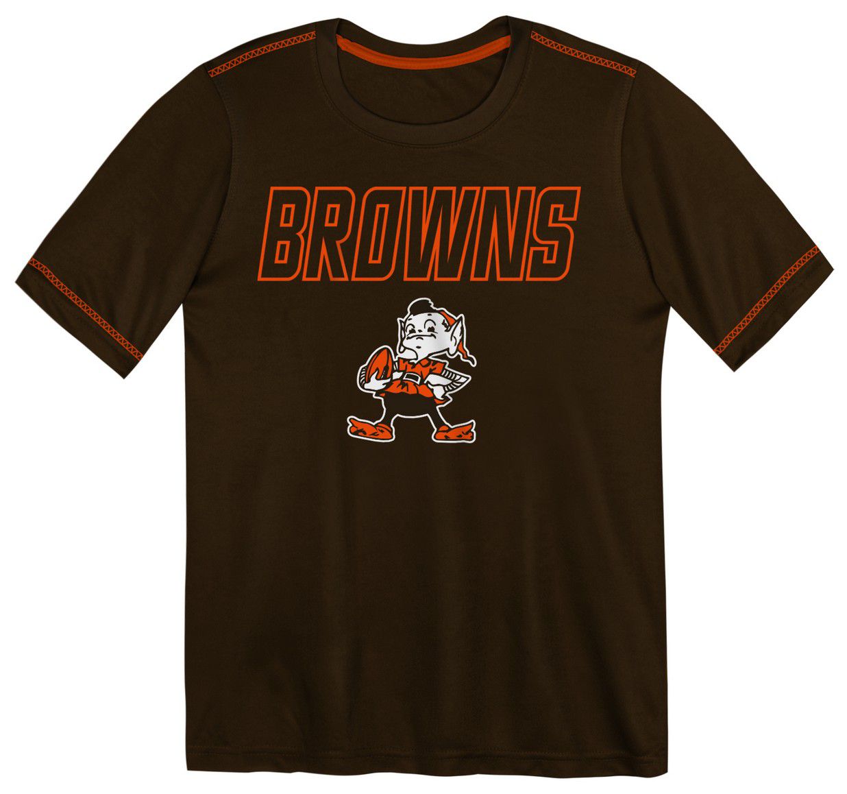 NFL Team Apparel Boys' Cleveland Browns Brown Hyped Up T-Shirt