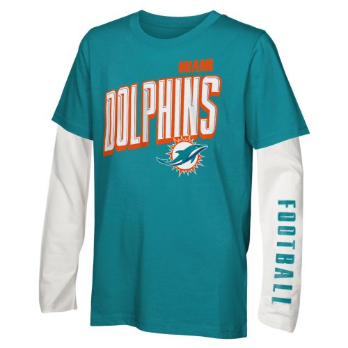 NFL Team Apparel Boys' Miami Dolphins Aqua Mix 3-in-1 T