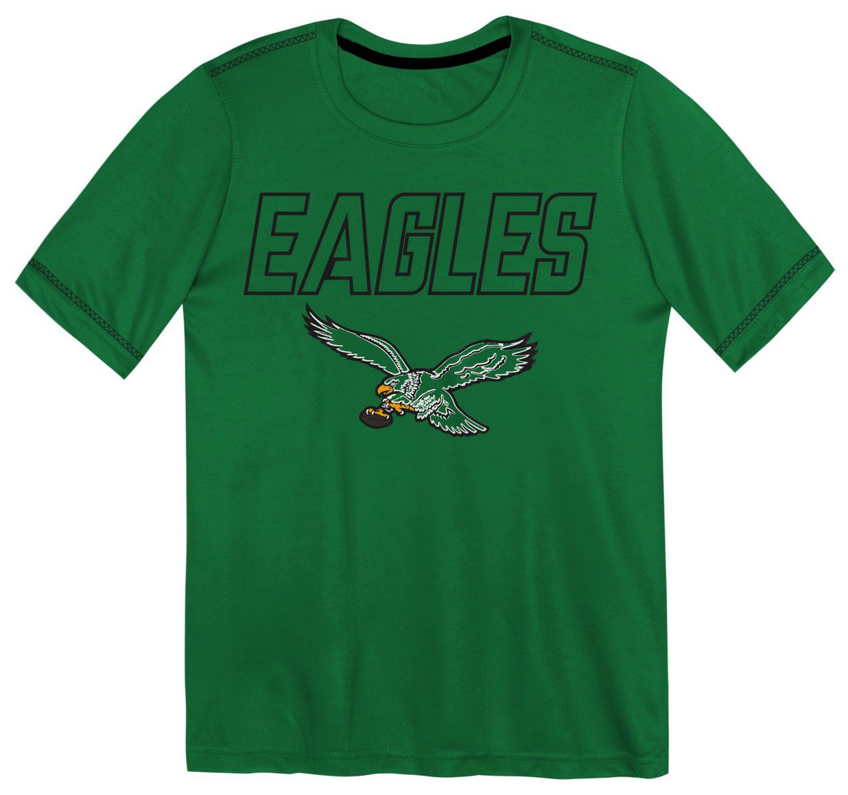 NFL Team Apparel Boys' Philadelphia Eagles Green Hyped Up T-Shirt