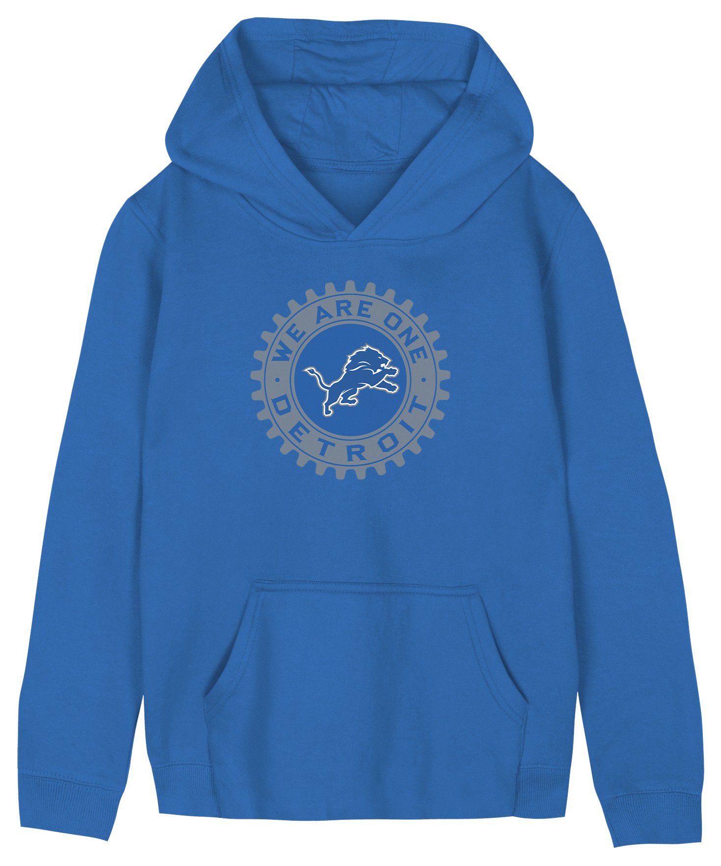 NFL Team Apparel Boys' Detroit Lions Blue 4-7 Team Spirit Pullover Hoodie