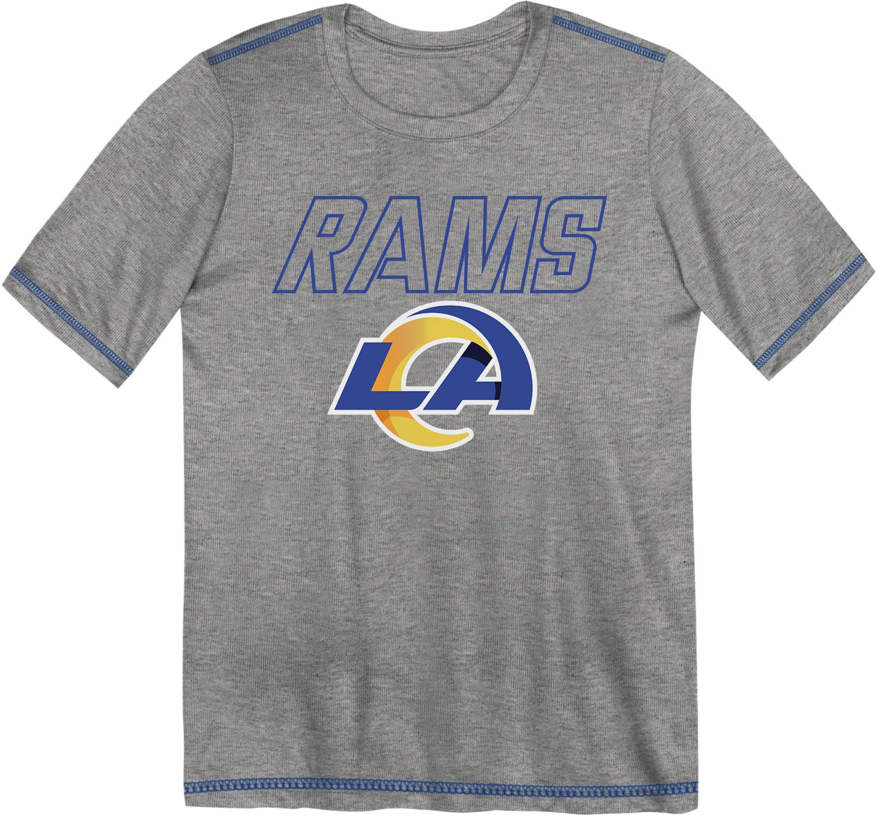 NFL Team Apparel Boys' Los Angeles Rams Grey Hyped Up T-Shirt
