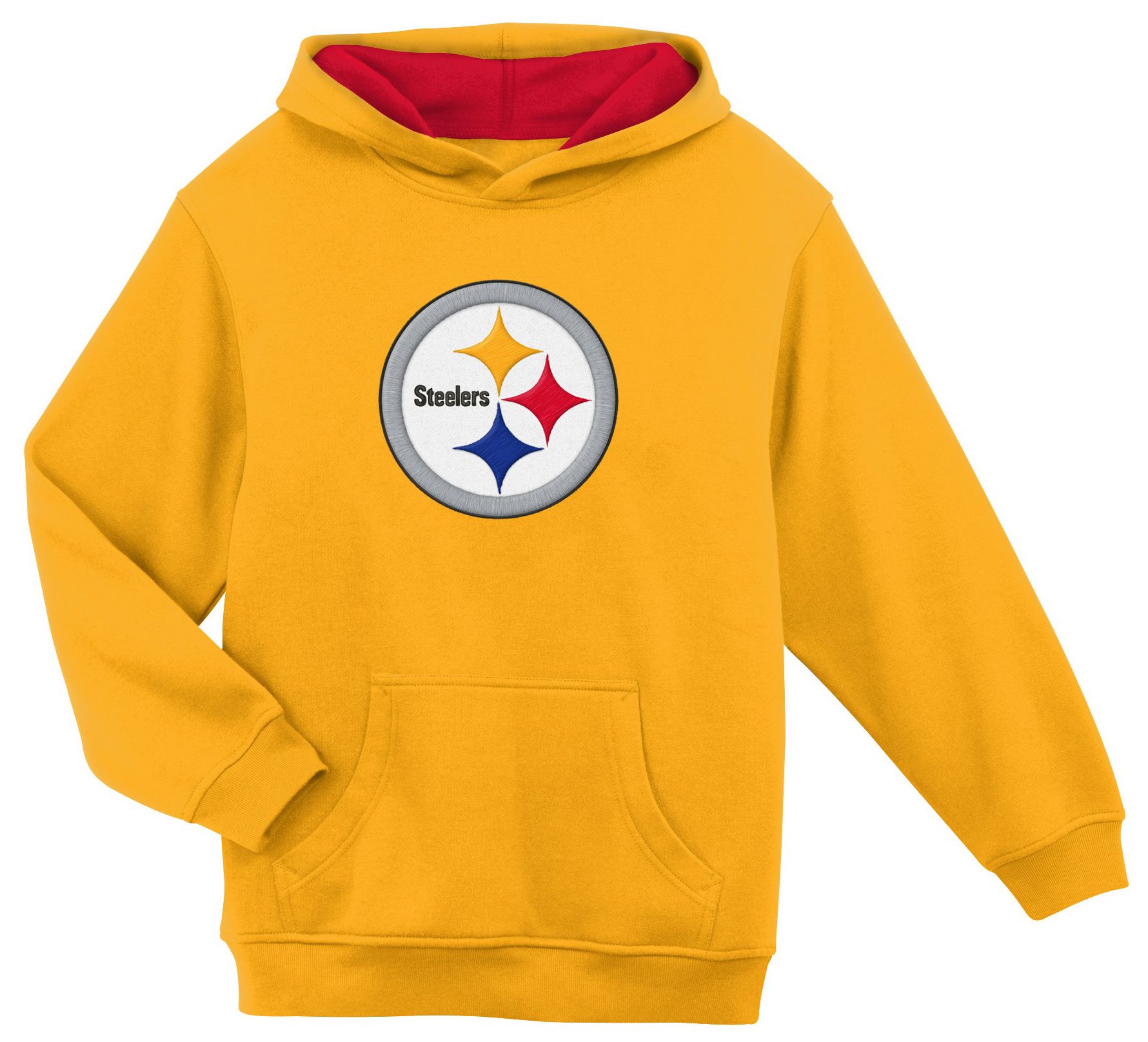 NFL Team Apparel Boys' Pittsburgh Steelers Yellow Prime Hoodie