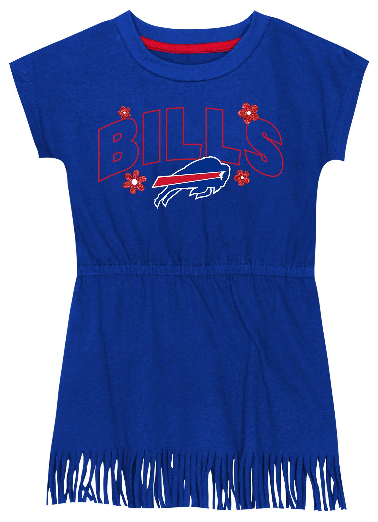 NFL Team Apparel Girls' Buffalo Bills Royal Fringe Dress