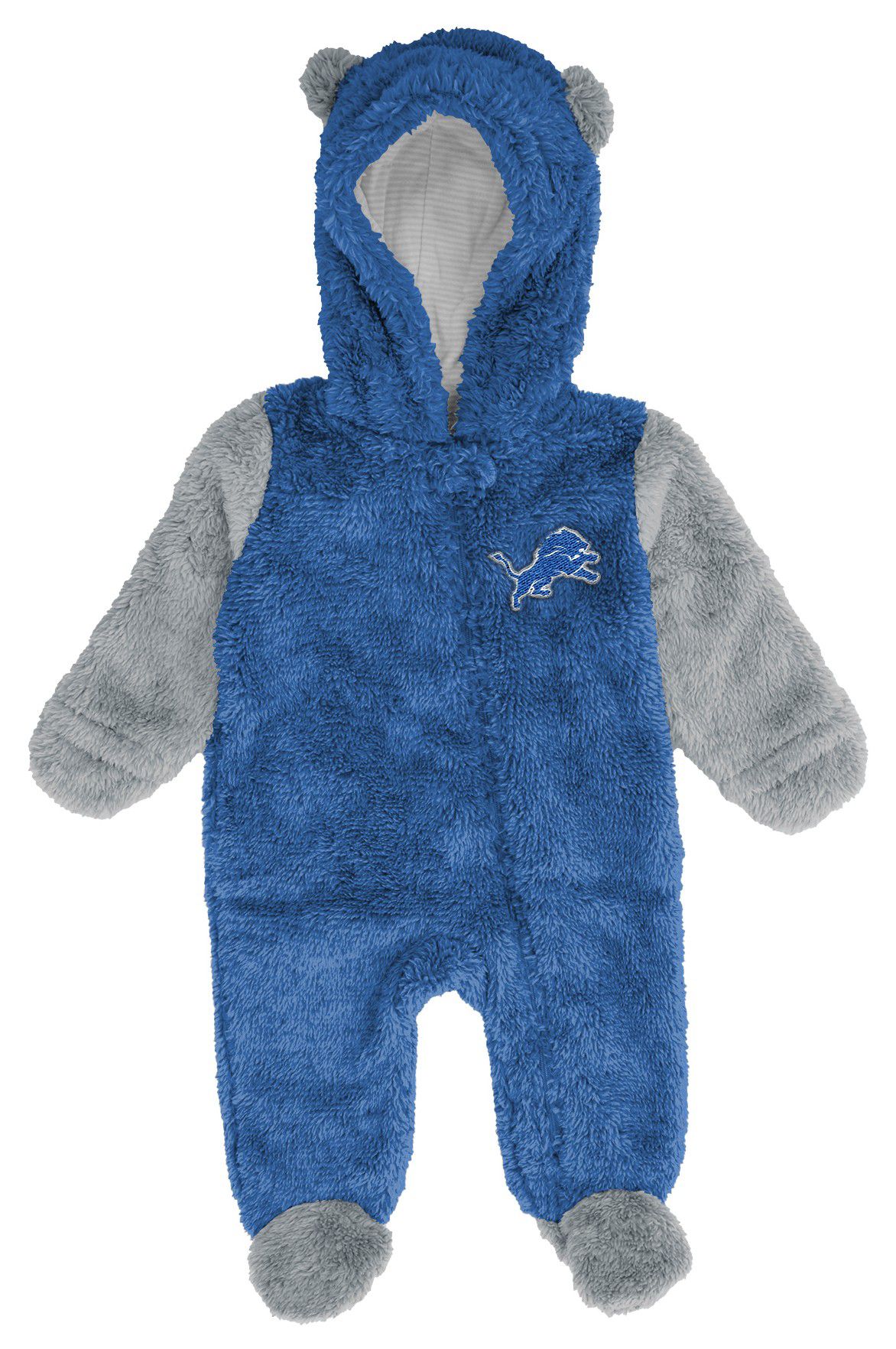 NFL Team Apparel Infant Detroit Lions Blue Stay Napping Nap Teddy