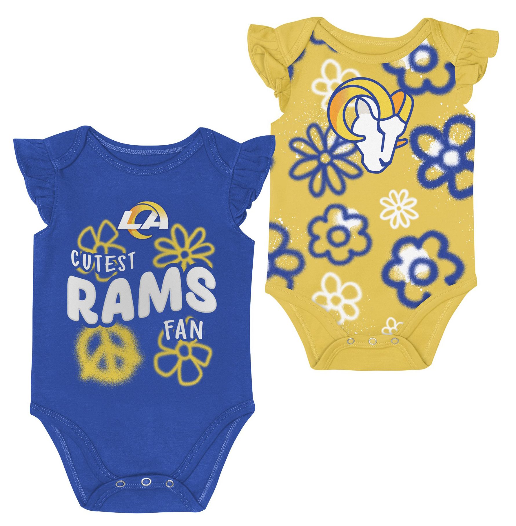 NFL Team Apparel Infant Los Angeles Rams Royal Newborn Heart Content 2-Piece Set