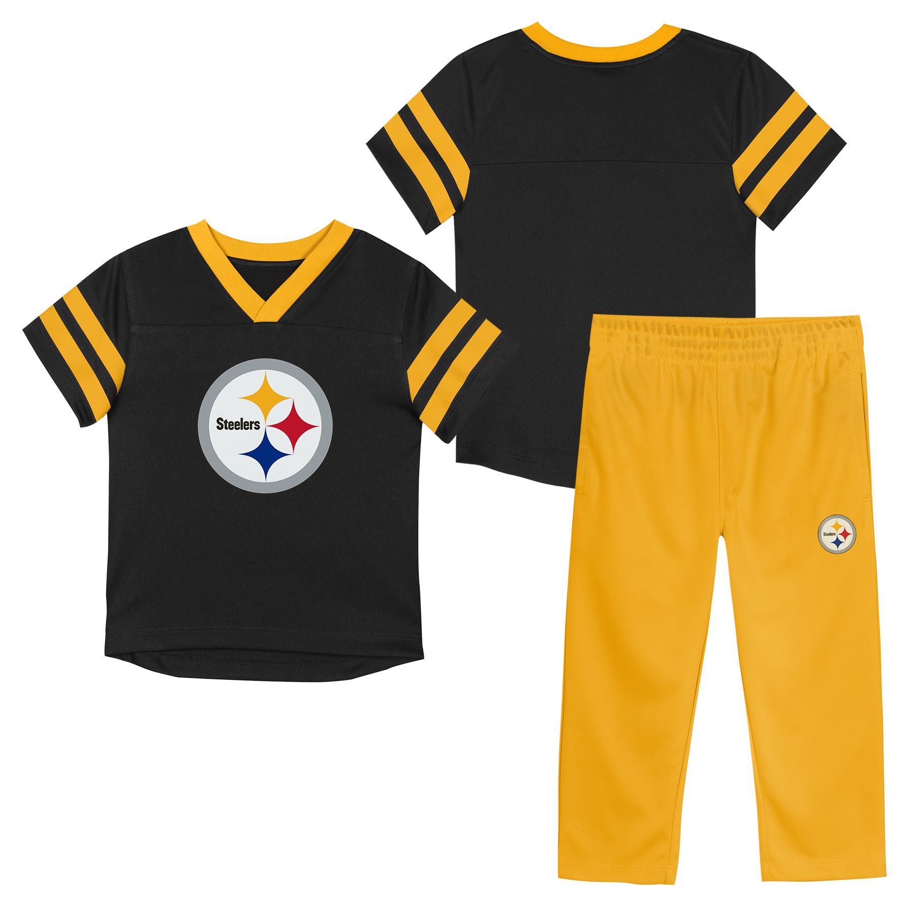 NFL Team Apparel Infant Pittsburgh Steelers Black Red Zone 2-Piece Set