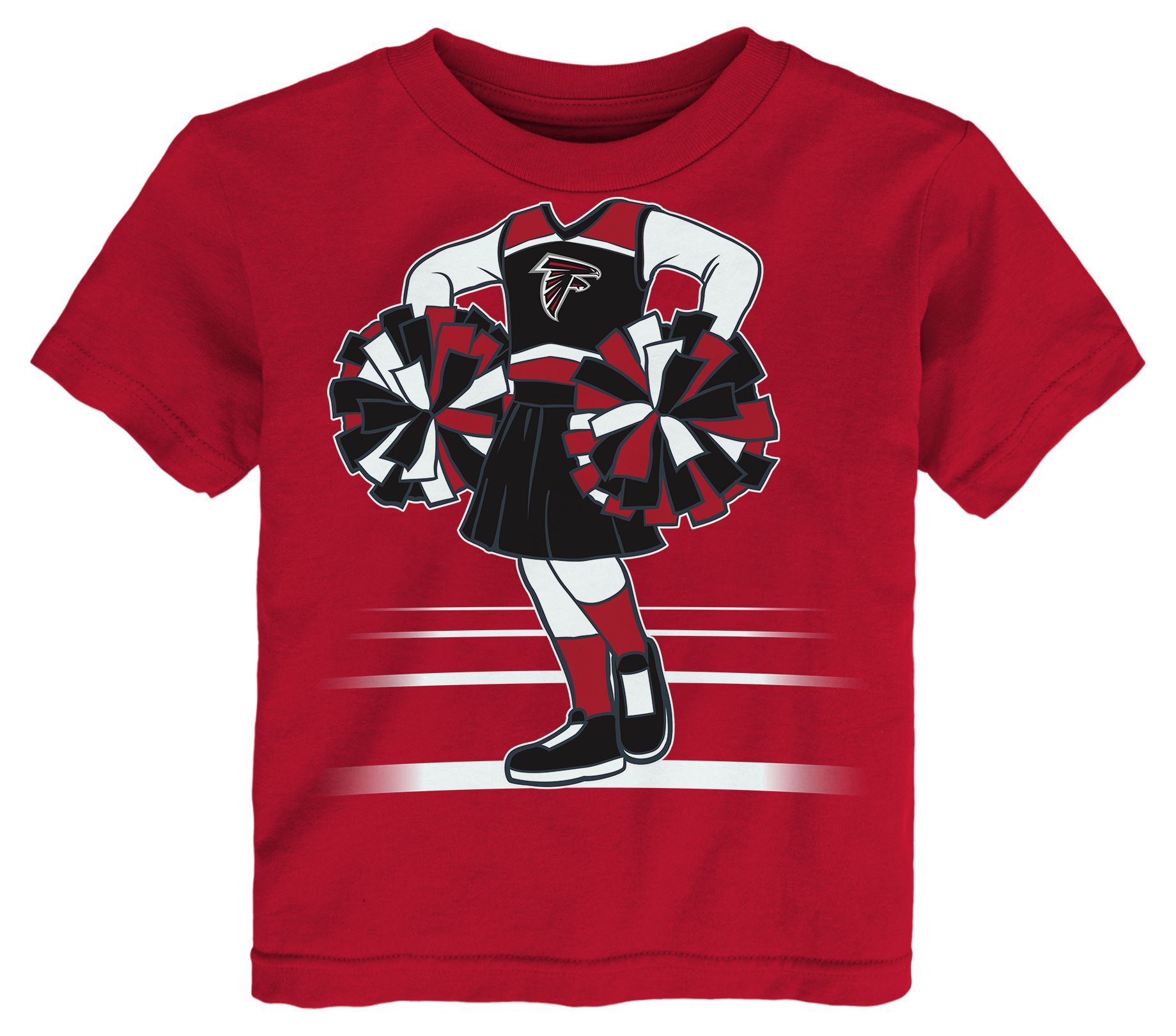 NFL Team Apparel Toddler Atlanta Falcons Dark Red Game Fit Girl T-Shirt