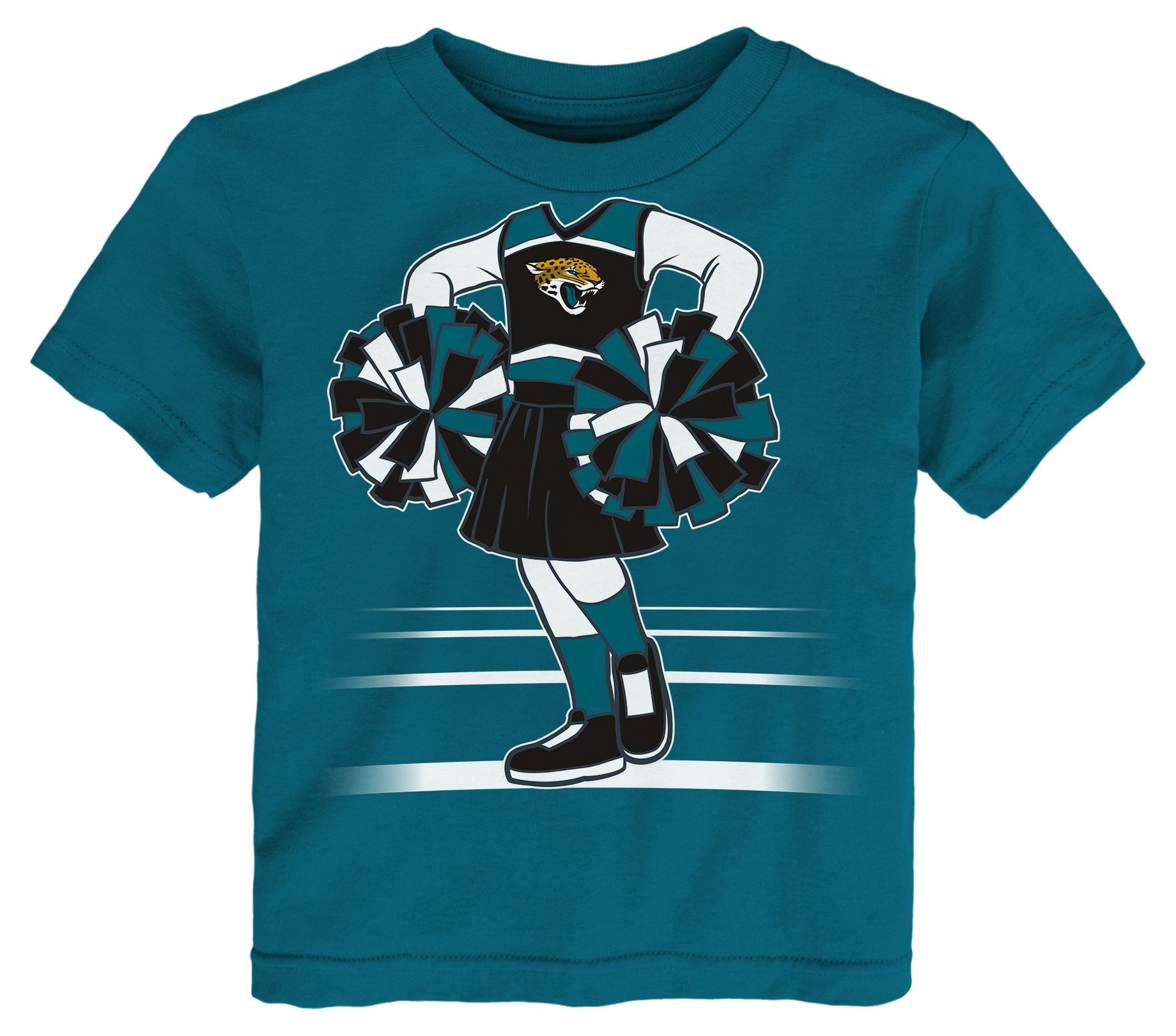 NFL Team Apparel Toddler Jacksonville Jaguars Teal Game Fit Girl T-Shirt