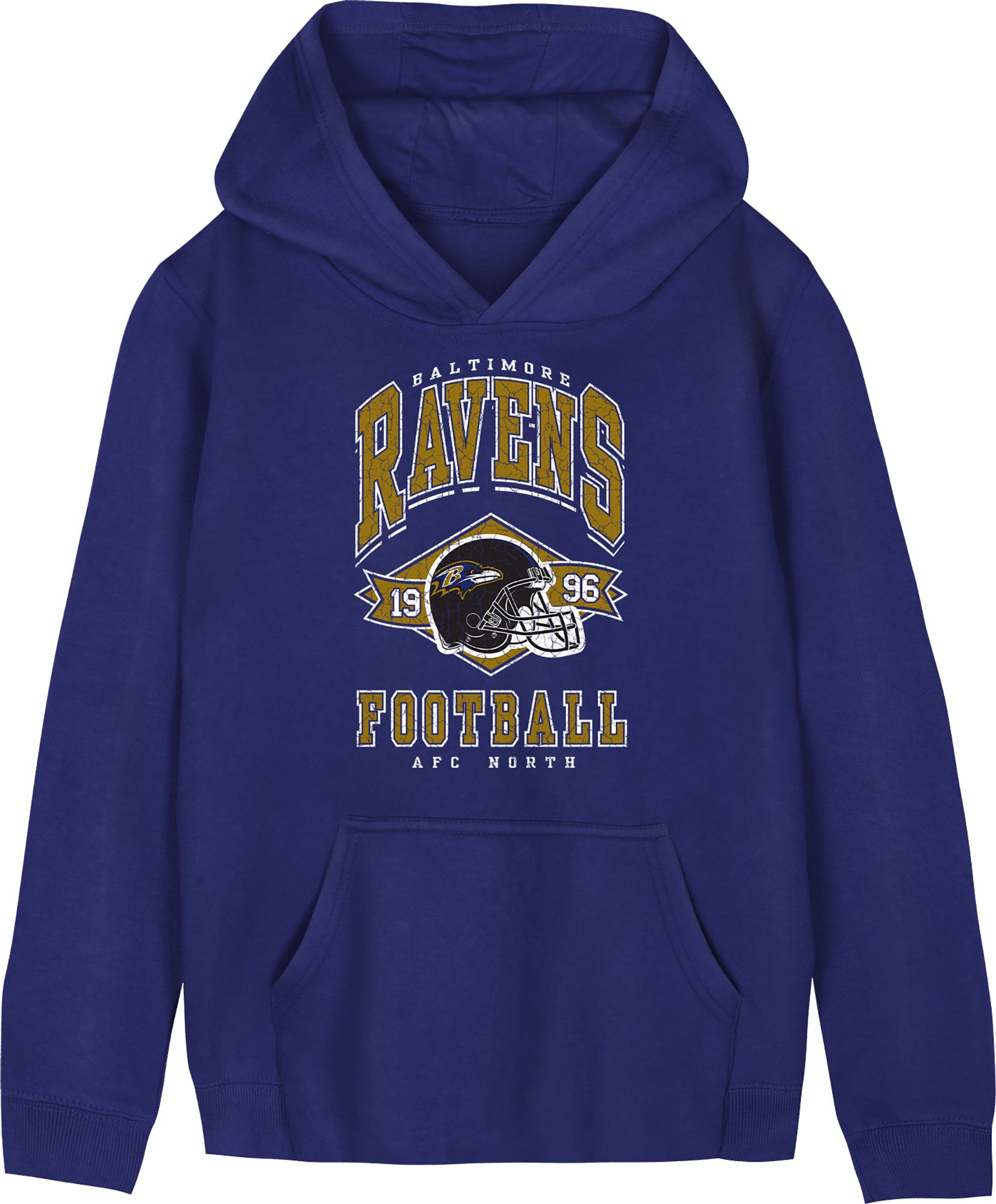 NFL Team Apparel Toddler Baltimore Ravens Purple Spray Heart Hoodie