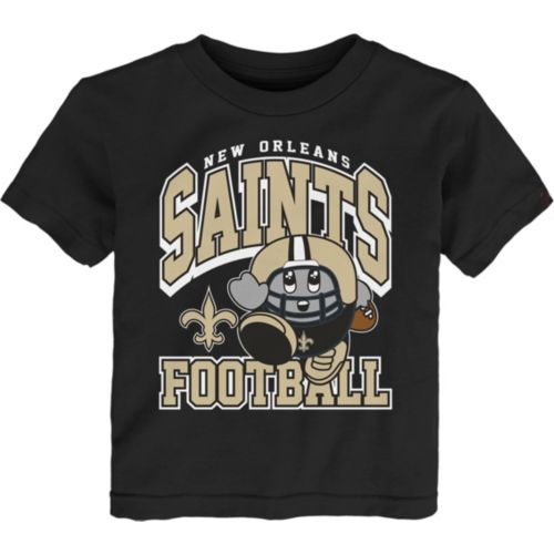 NFL Team Apparel Toddler New Orleans Saints Primary Logo Black T