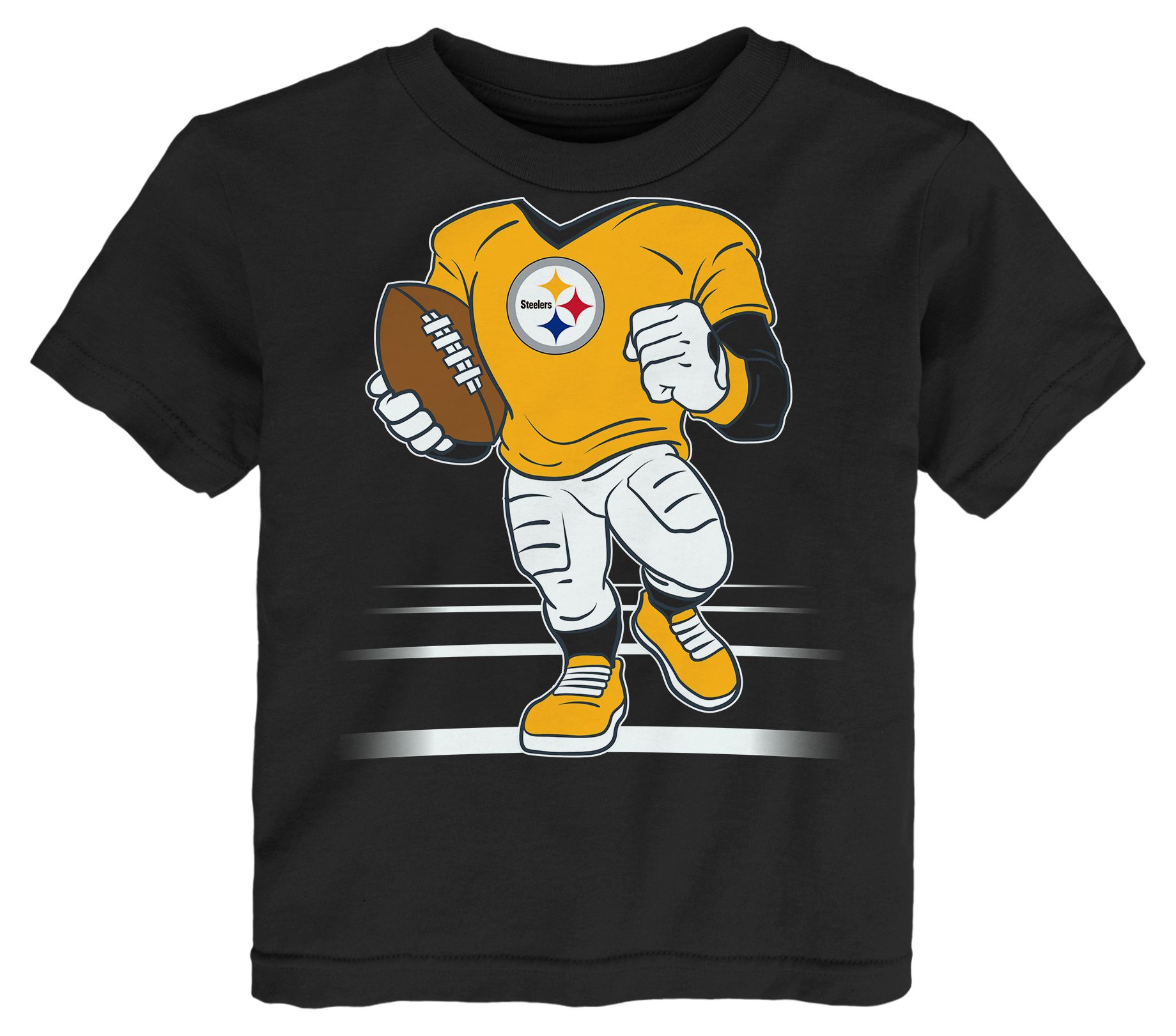 NFL Team Apparel Toddler Pittsburgh Steelers Black Game Boy T-Shirt