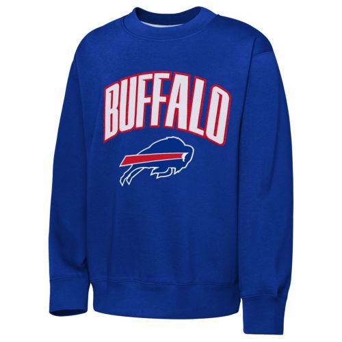 NFL Team Apparel Youth Buffalo Bills Blue All In Pullover Hoodie