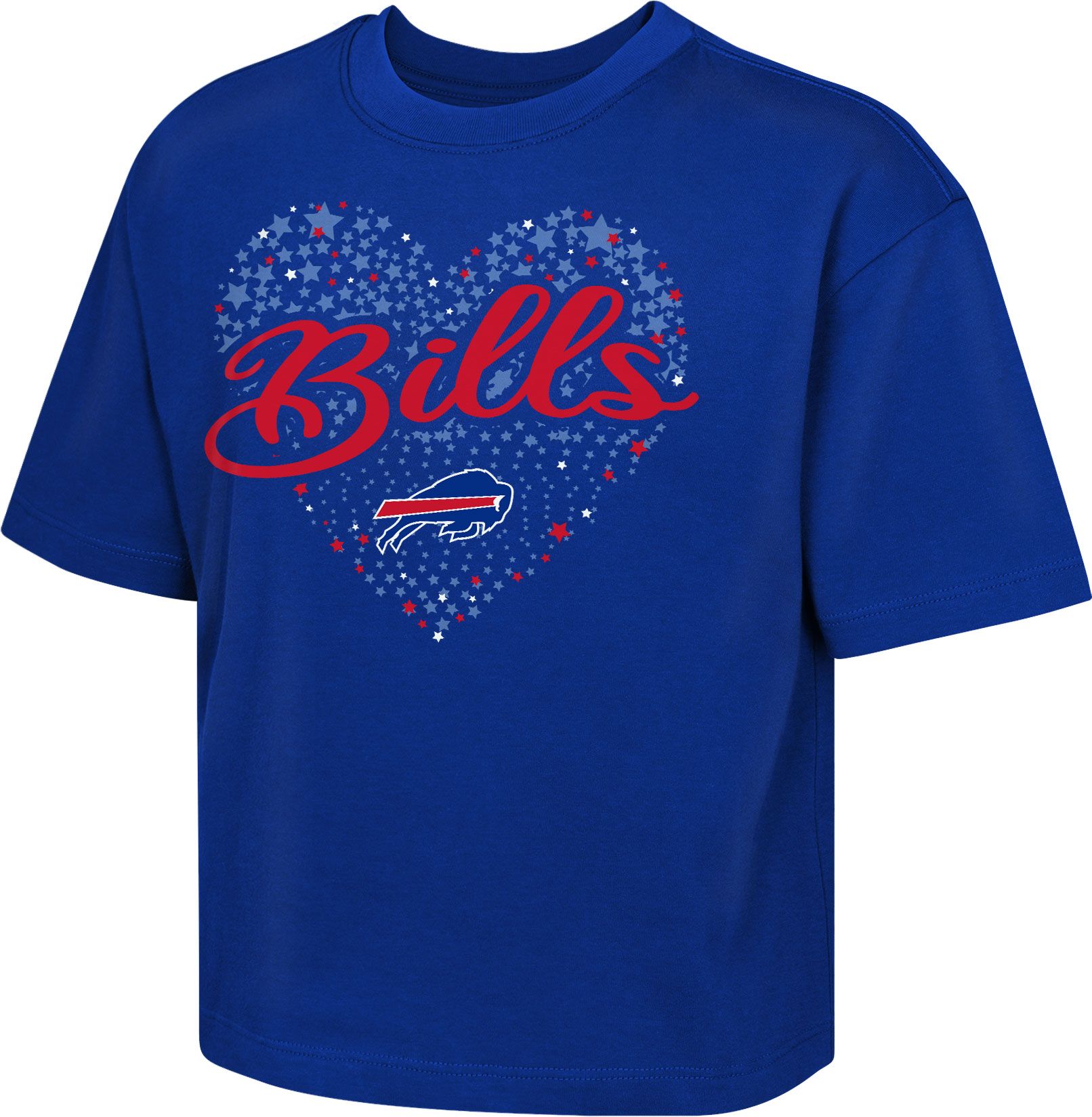 NFL Team Apparel Girl's Buffalo Bills Love Star Blue T-Shirt