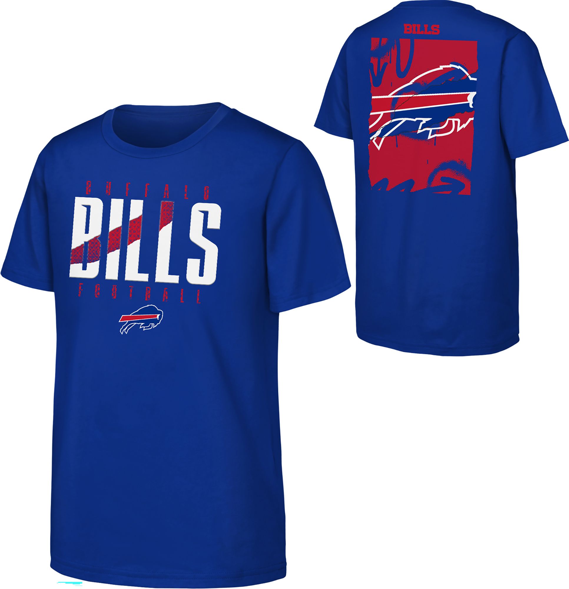 NFL Team Apparel Youth Buffalo Bills Royal Posterize T-Shirt