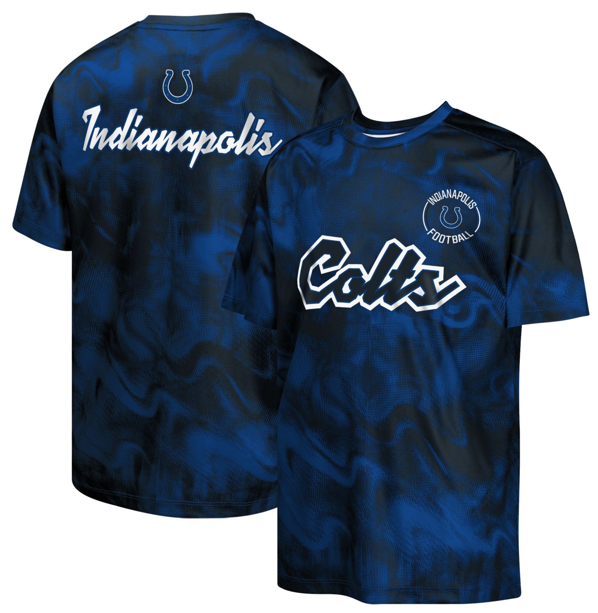 NFL Team Apparel Youth Indianapolis Colts Speed Blue 'Hand Off' T-Shirt