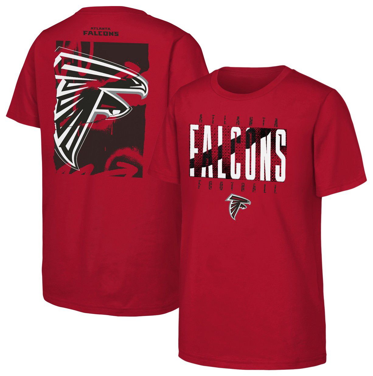 NFL Team Apparel Youth Atlanta Falcons Dark Red Posterize T-Shirt