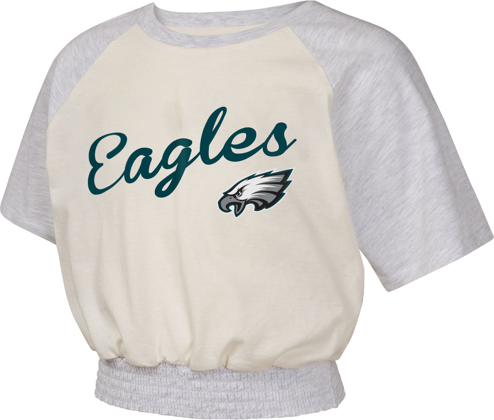 NFL Team Apparel Girl's Philadelphia Eagles Defensive Line Sport Teal T-Shirt