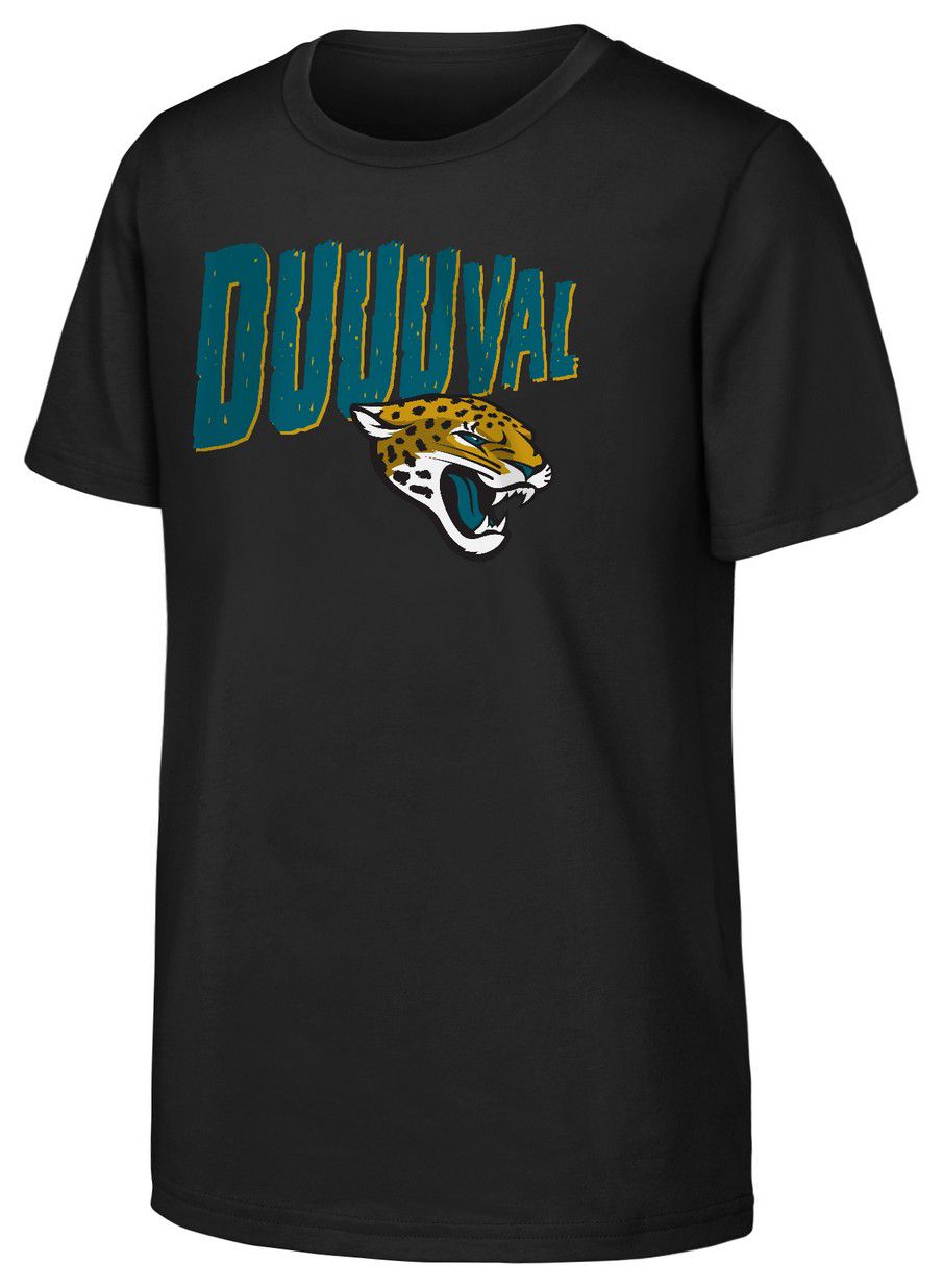 NFL Team Apparel Youth Jacksonville Jaguars Black Team Spirit T-Shirt