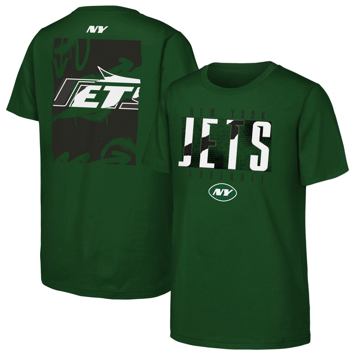 NFL Team Apparel Youth New York Jets Sport Green Posterize T-Shirt