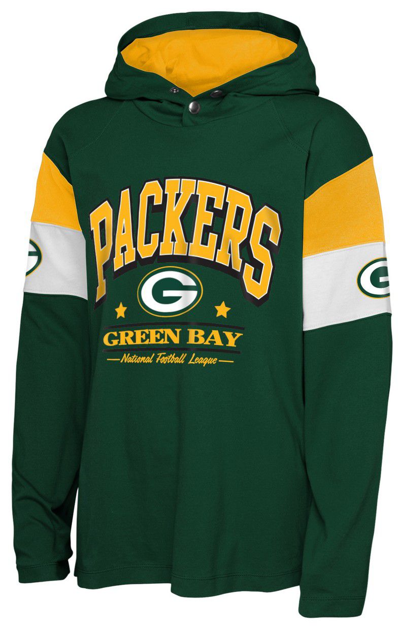NFL Team Apparel Youth Green Bay Packers Green Champs Back Long Sleeve Shirt