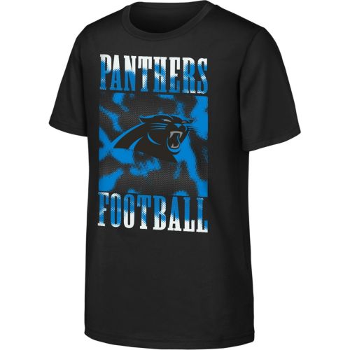 NFL Team Apparel Youth Carolina Panthers Black Team Spirit T-Shirt