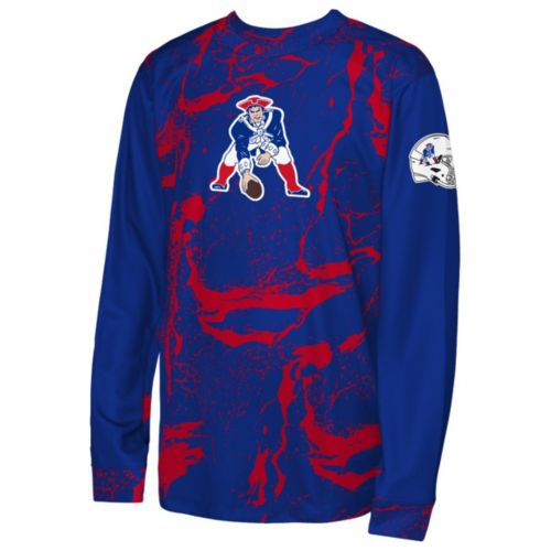 NFL Team Apparel Youth New England Patriots Navy Champs Back Long