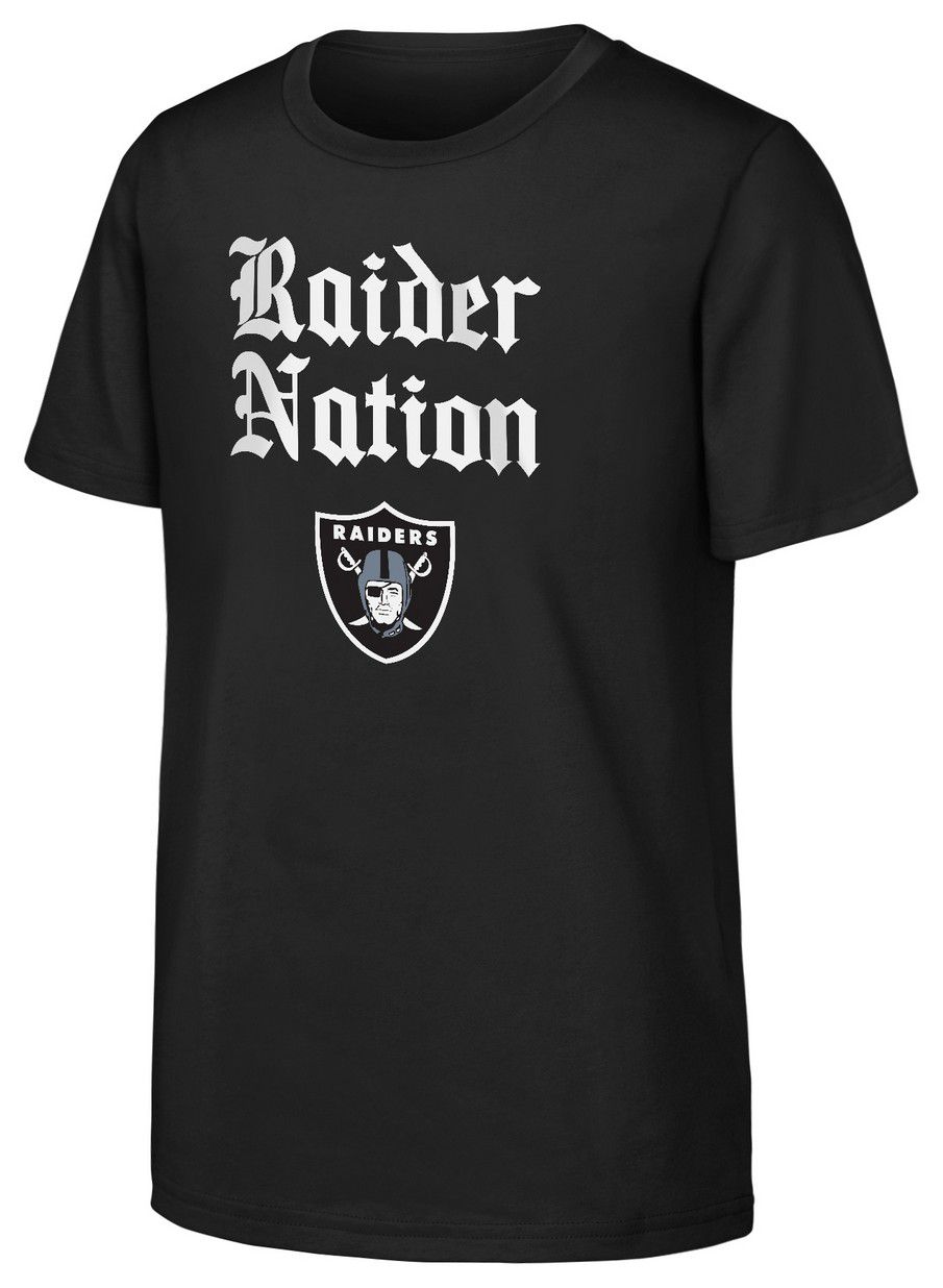 NFL Team Apparel Youth Las Vegas Raiders Black Team Spirit T-Shirt