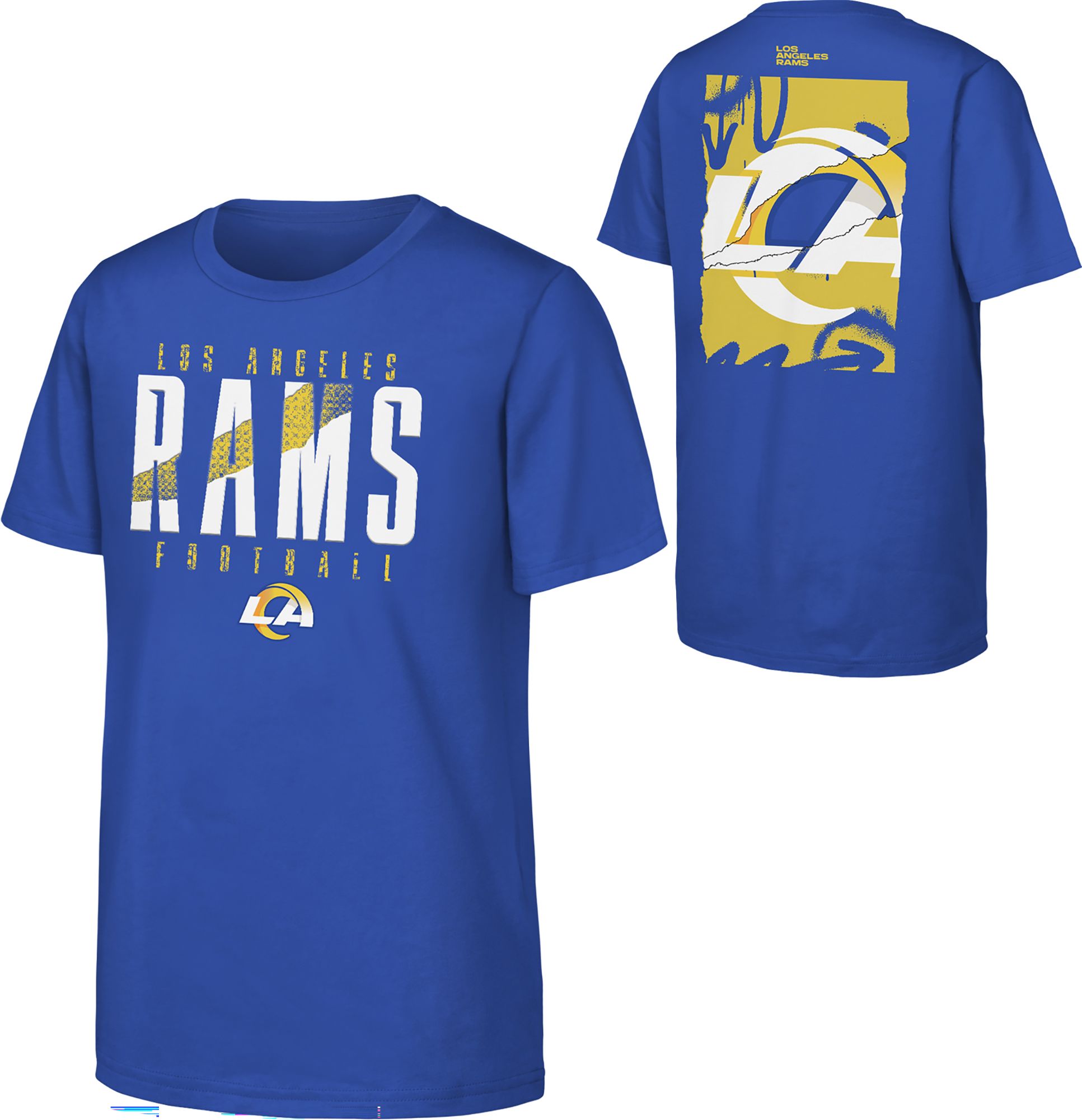 NFL Team Apparel Youth Los Angeles Rams Royal Posterize T-Shirt