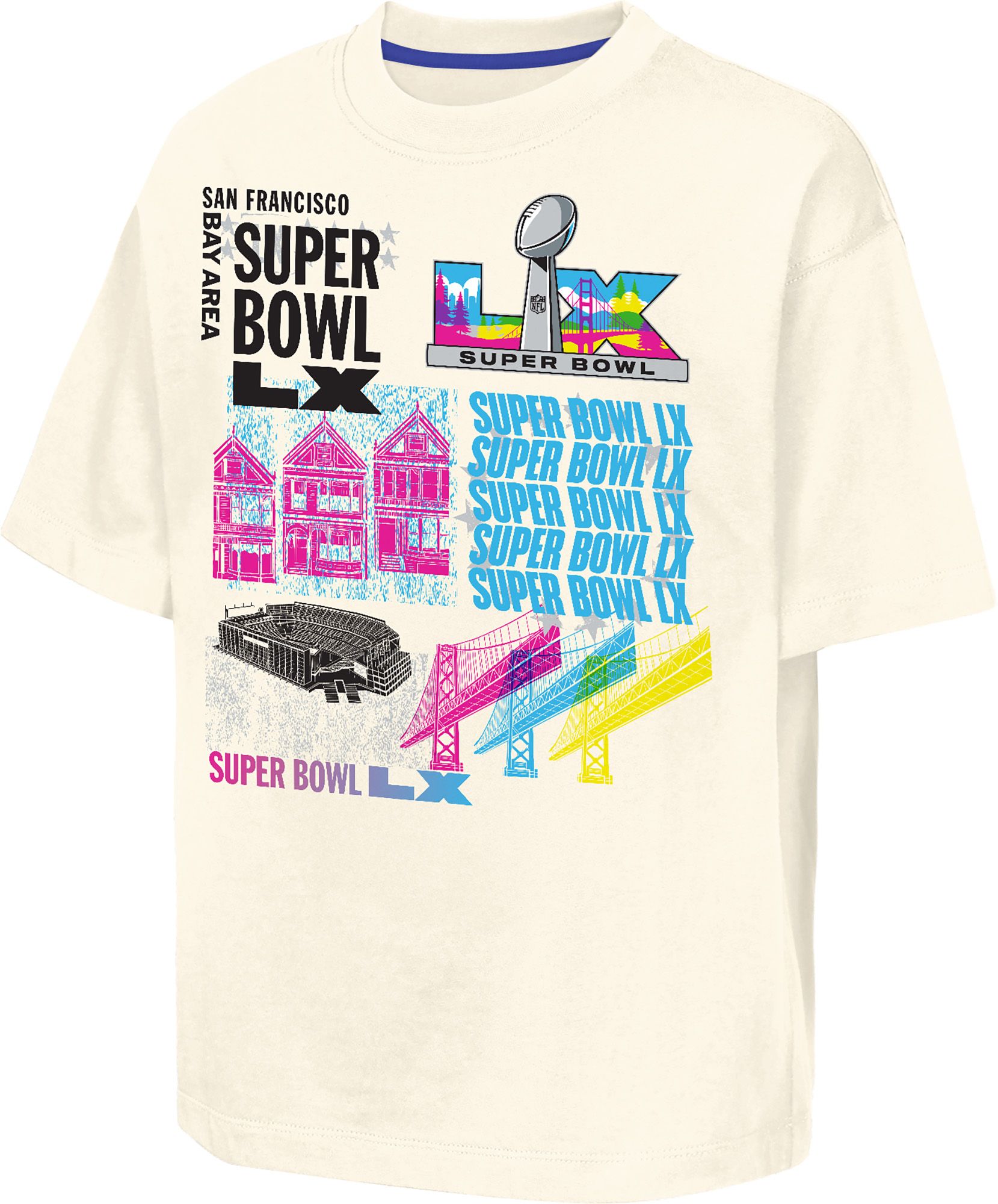NFL Team Apparel Youth 2025-26 Super Bowl LX Natural Hometown T-Shirt